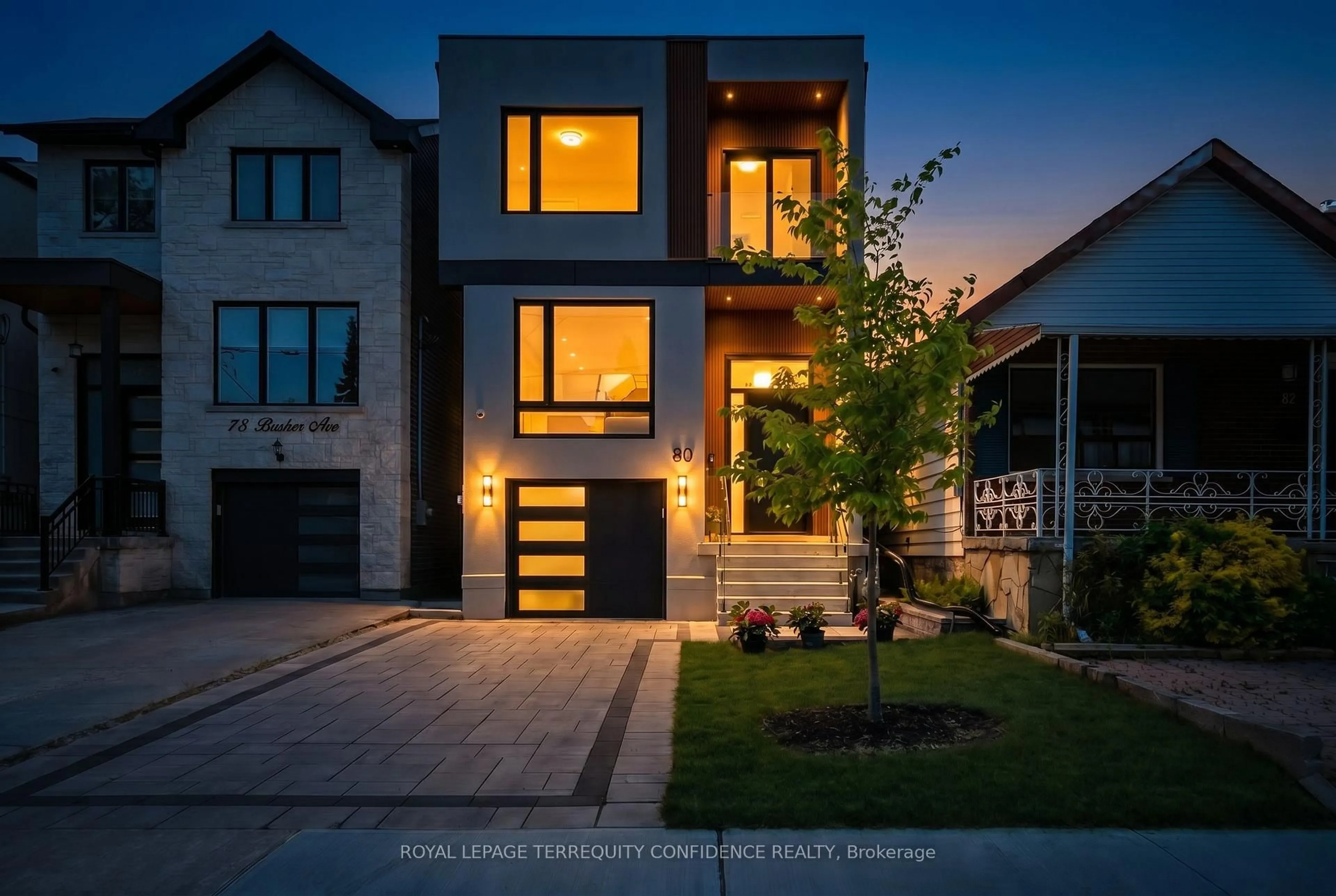 Home with brick exterior material, street for 80 Barker Ave, Toronto Ontario M4C 2N6