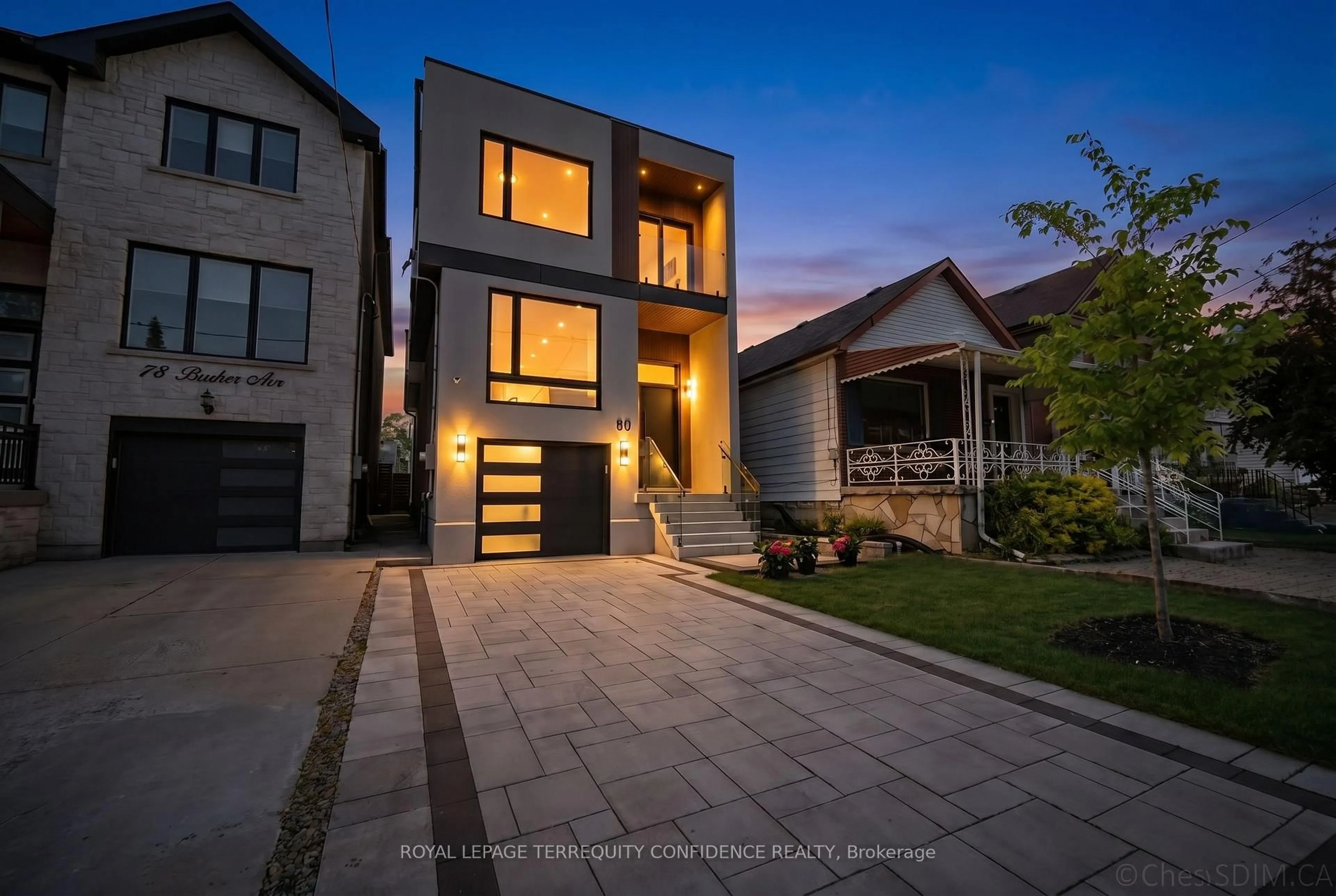 Home with brick exterior material, street for 80 Barker Ave, Toronto Ontario M4C 2N6