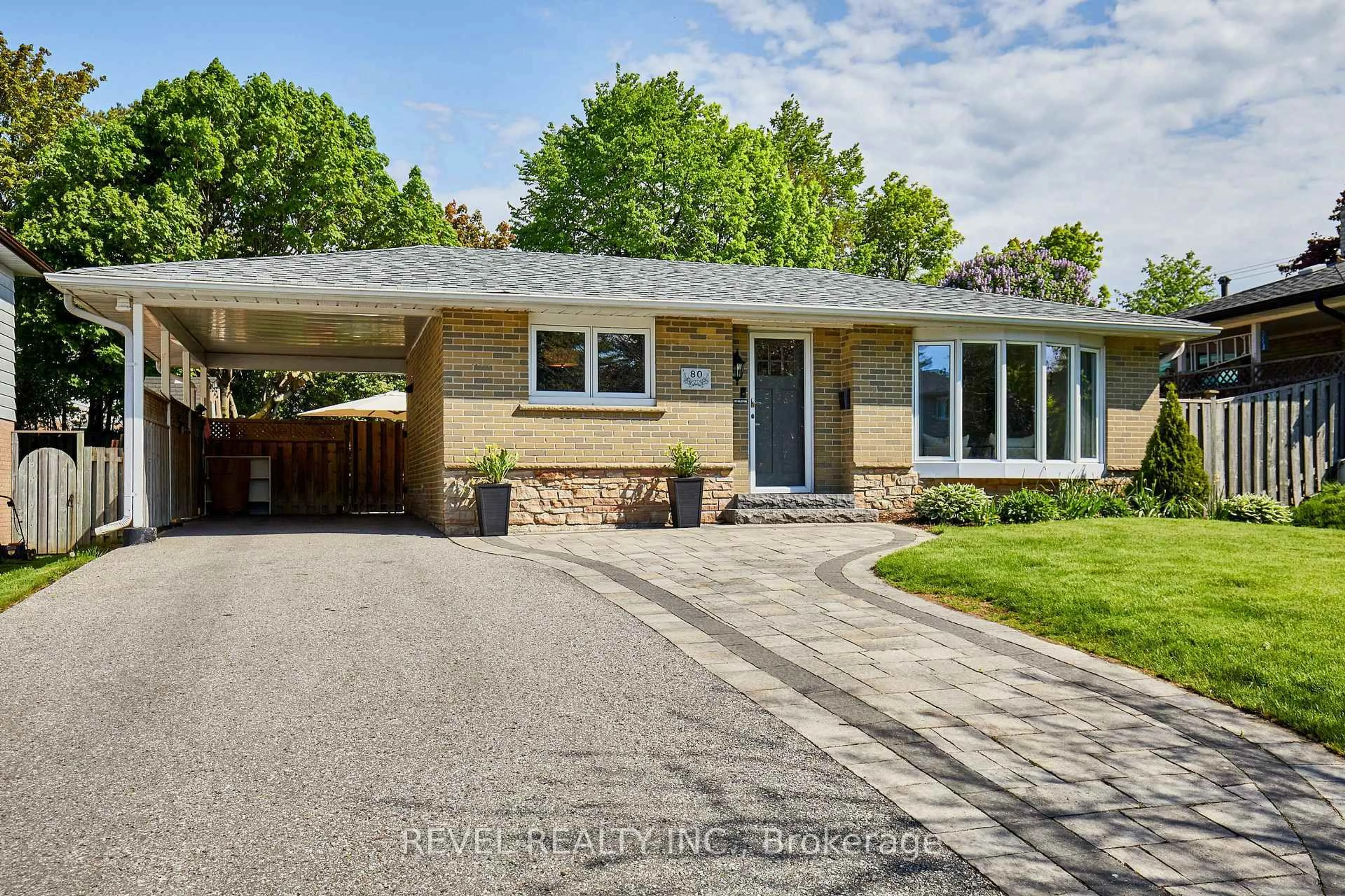 Home with brick exterior material, street for 80 Clover Ridge Dr, Ajax Ontario L1S 1G7