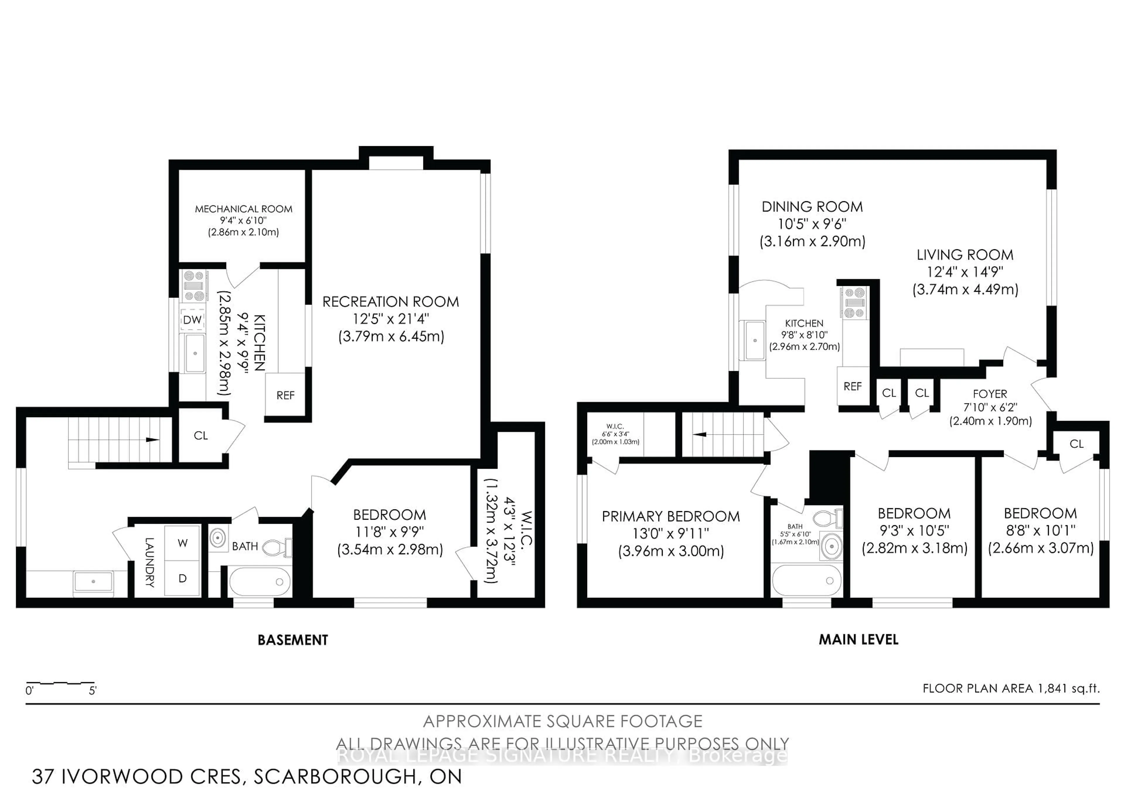 Floor plan for 37 Ivorwood Cres, Toronto Ontario M1R 2X6