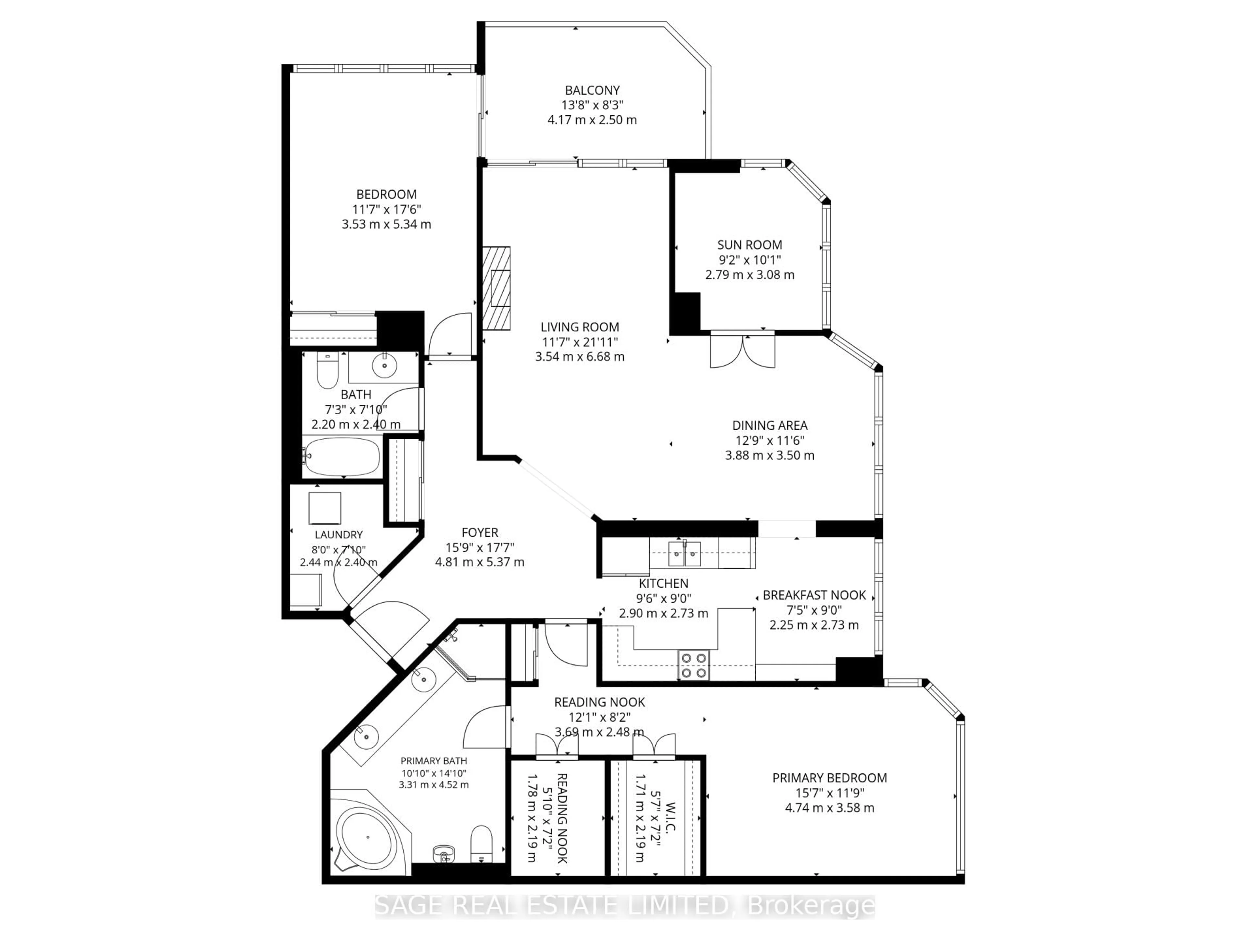 Floor plan for 10 Guildwood Pkwy #525, Toronto Ontario M1E 5B5
