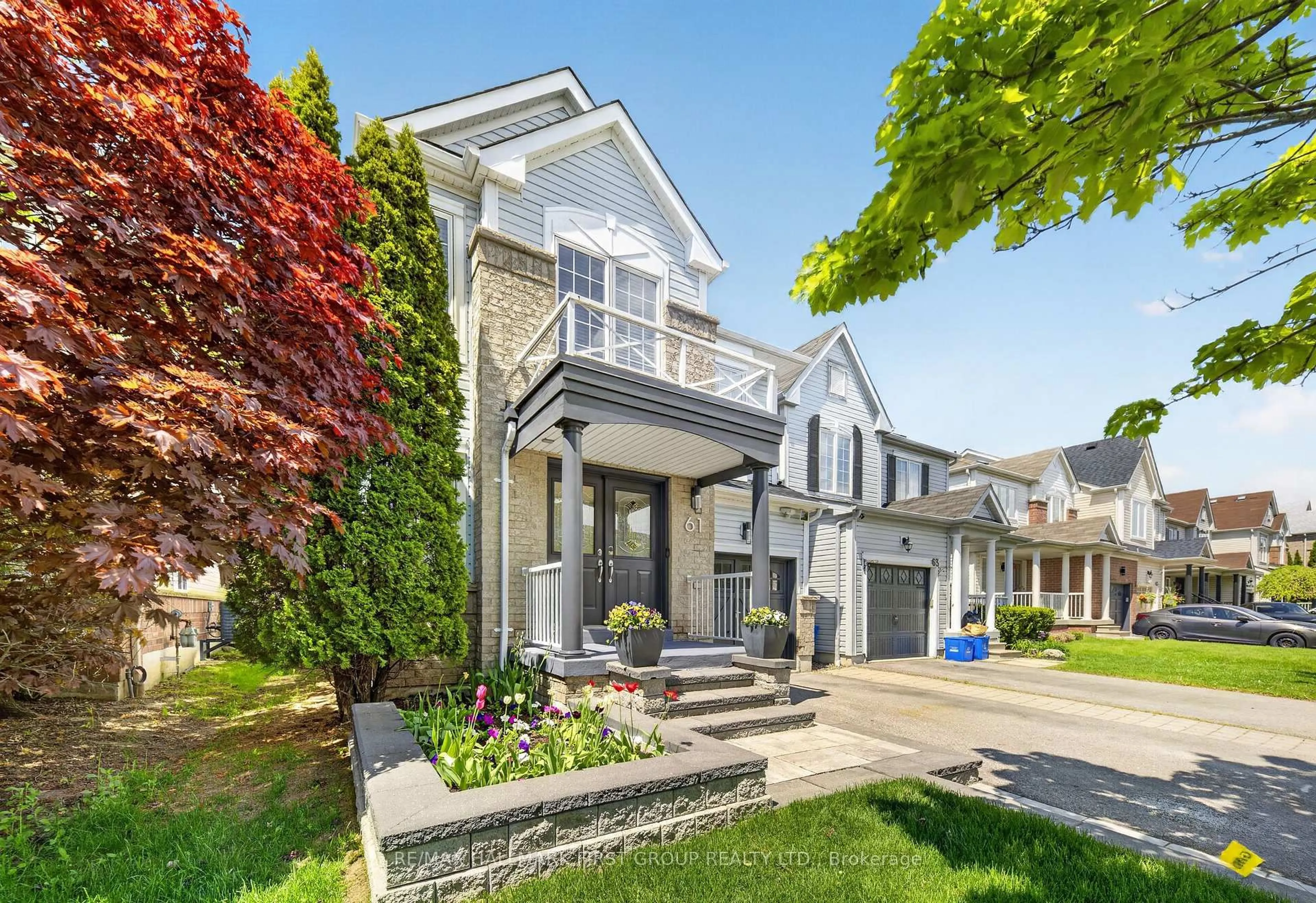 Home with brick exterior material, street for 61 Vanguard Dr, Whitby Ontario L1M 2P1