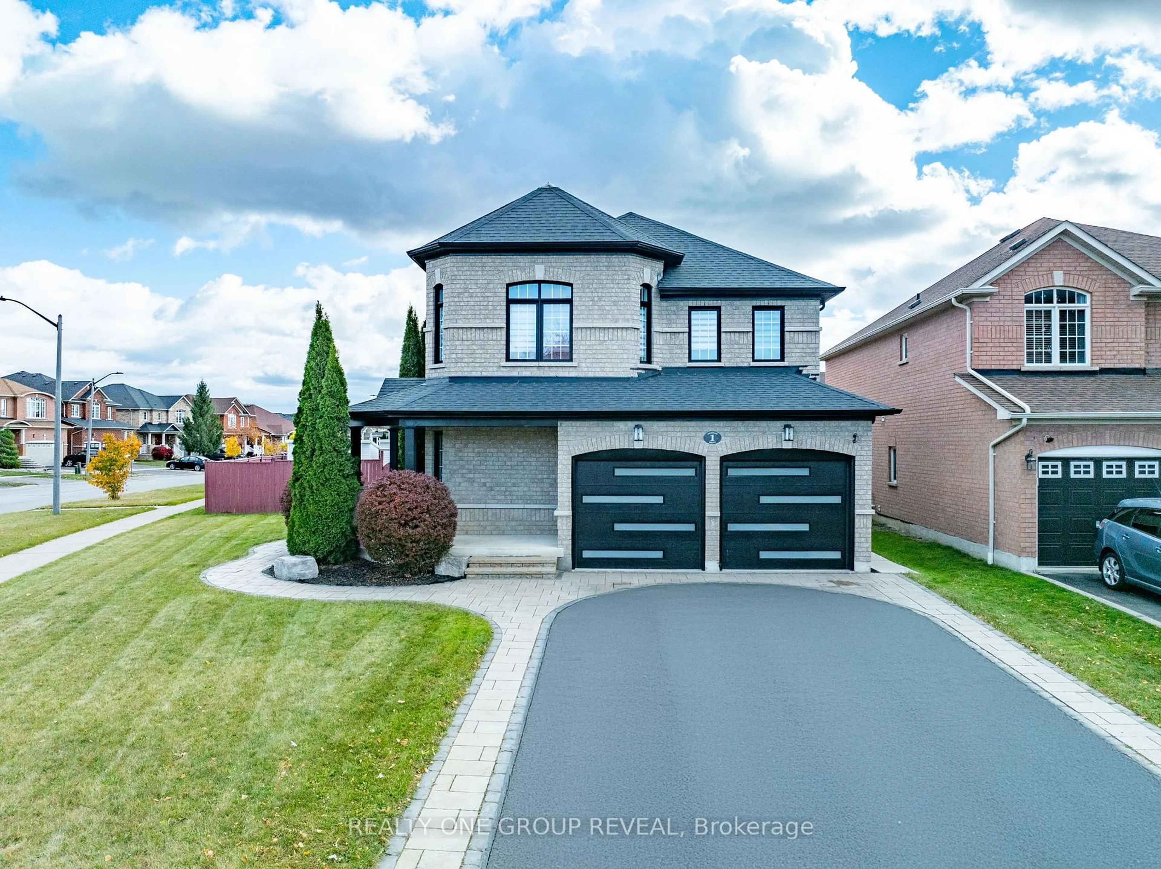 Home with brick exterior material, street for 1 Bridgid Dr, Whitby Ontario L1P 1T7