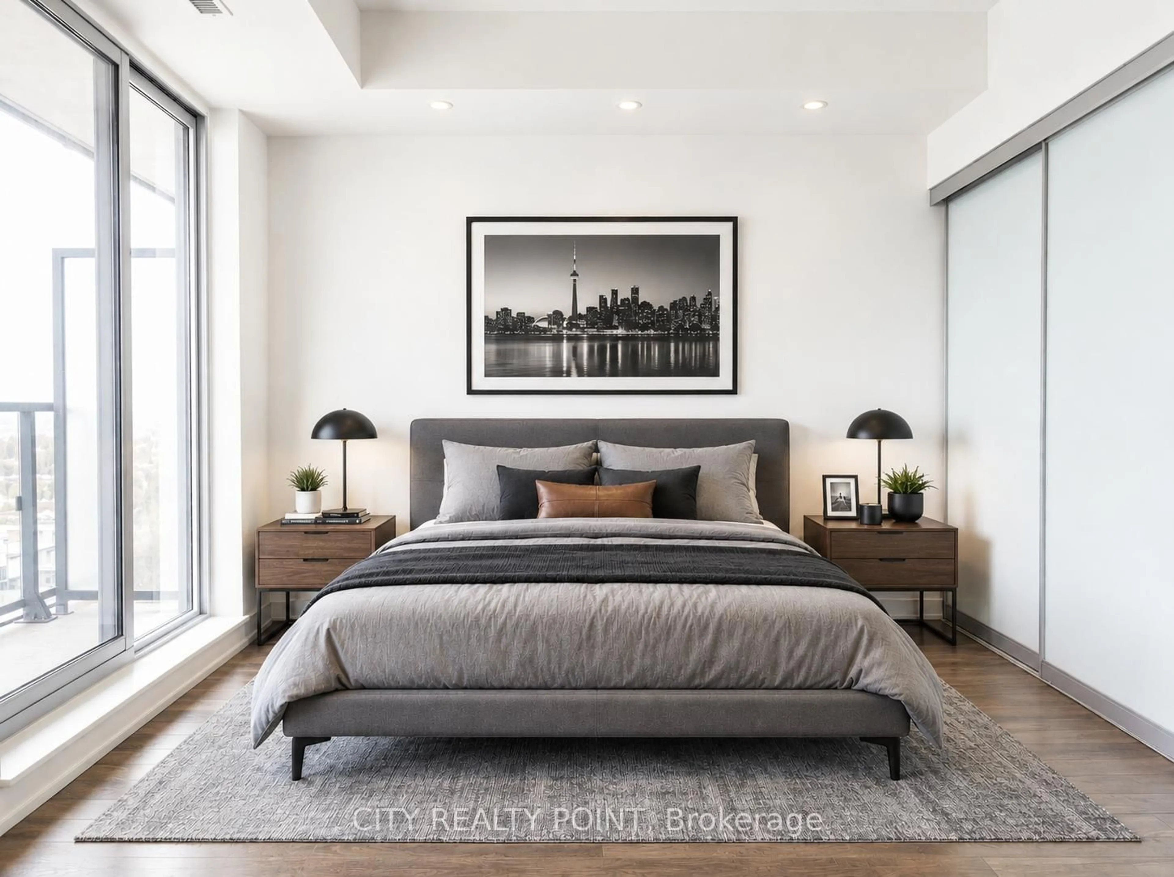 Bedroom with bed, unknown for 1190 Dundas St #505, Toronto Ontario M4M 0C5