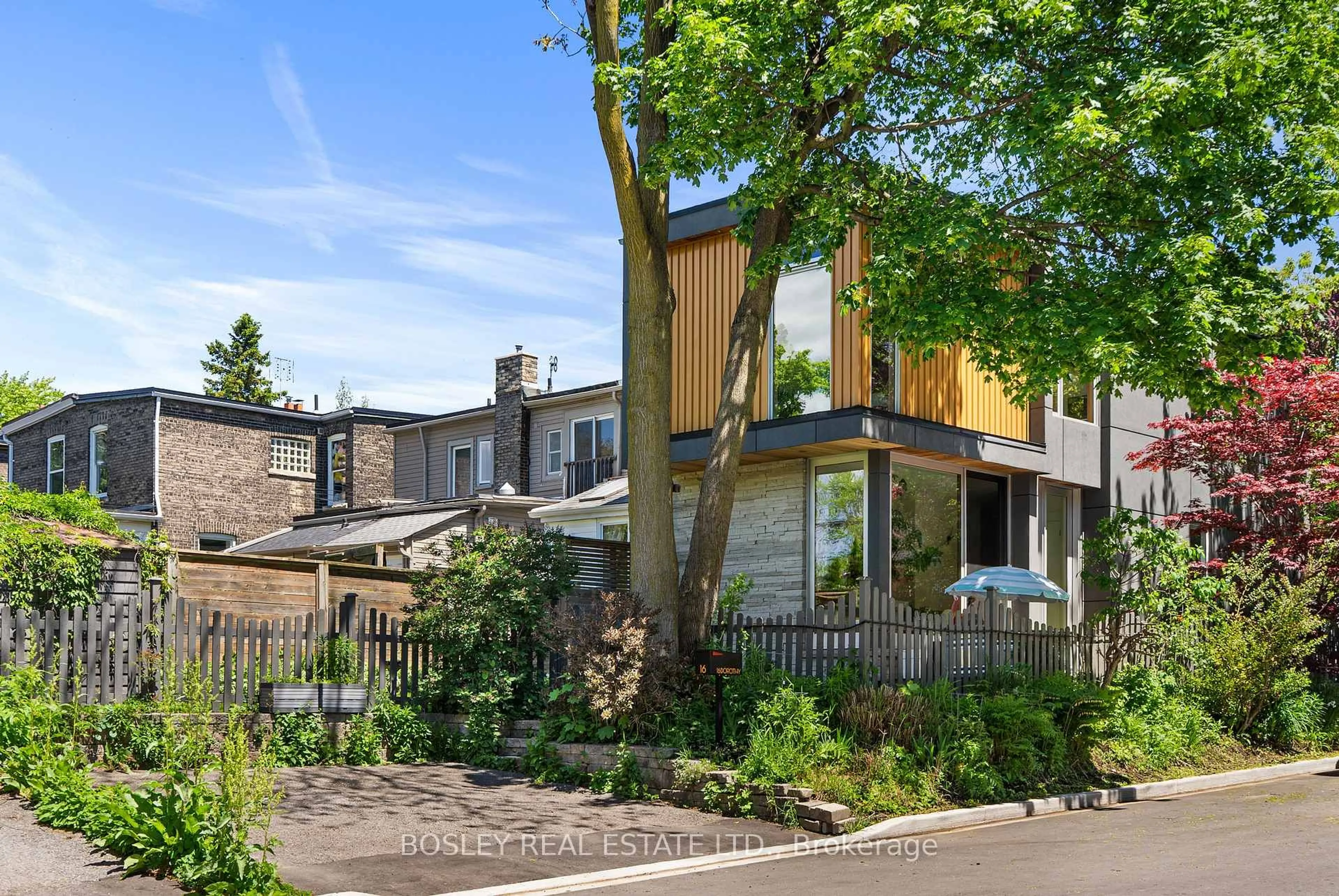 A pic from outside/outdoor area/front of a property/back of a property/a pic from drone, street for 16 Dorothy St, Toronto Ontario M4L 0A3