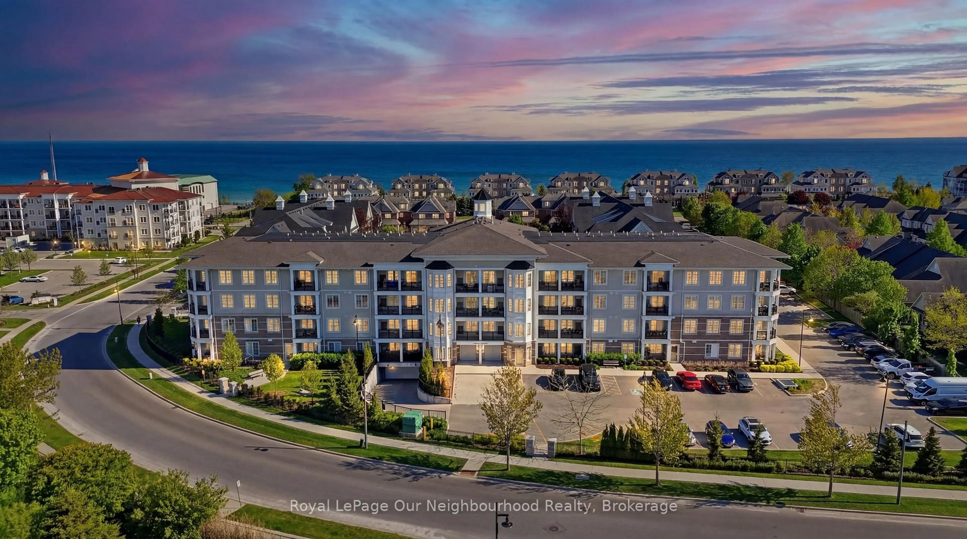 A pic from outside/outdoor area/front of a property/back of a property/a pic from drone, water/lake/river/ocean view for 65 Shipway Ave #312, Clarington Ontario L1B 0B7