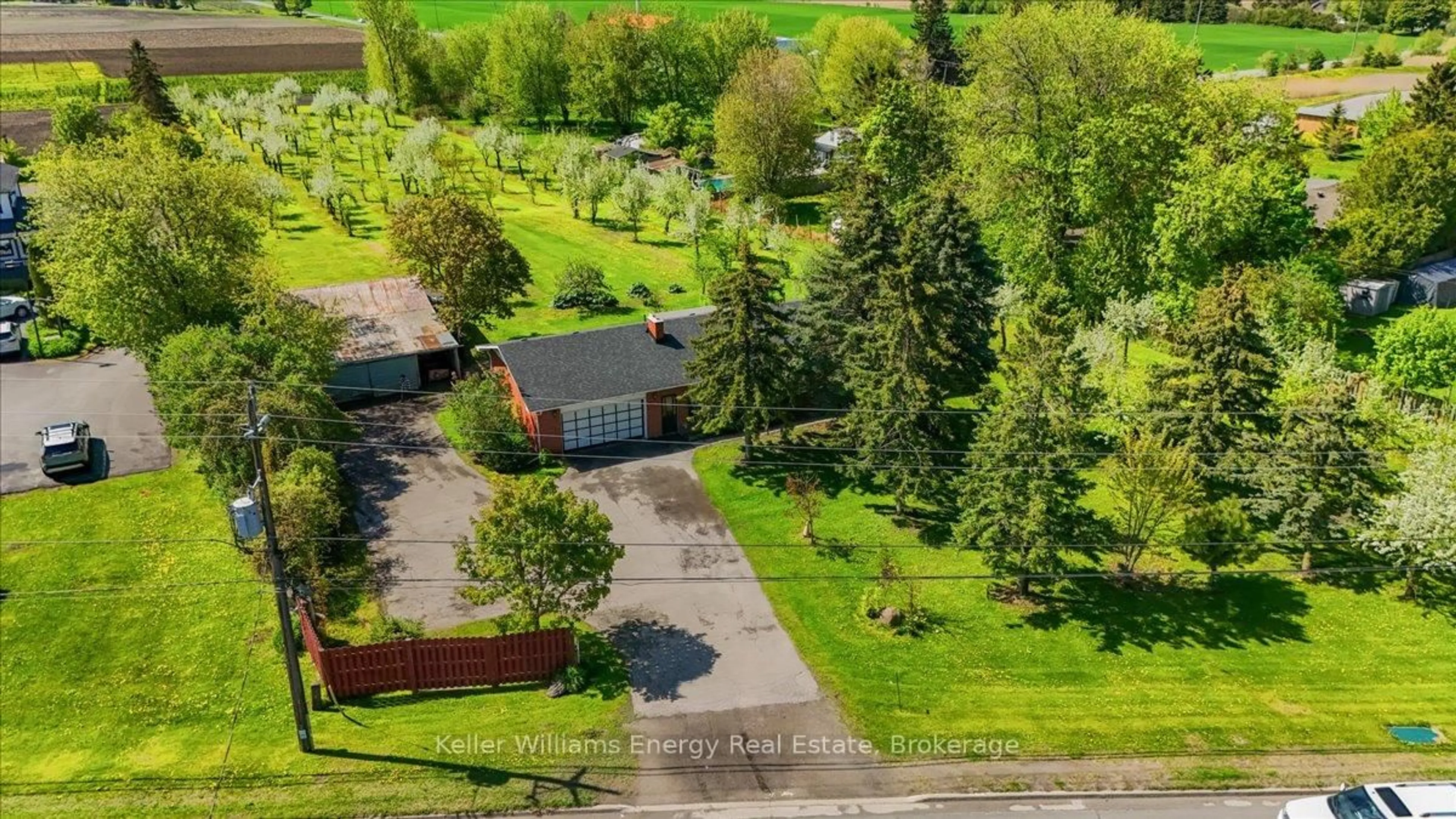 A pic from outside/outdoor area/front of a property/back of a property/a pic from drone, unknown for 2263 Hwy 2, Clarington Ontario L1C 3K7