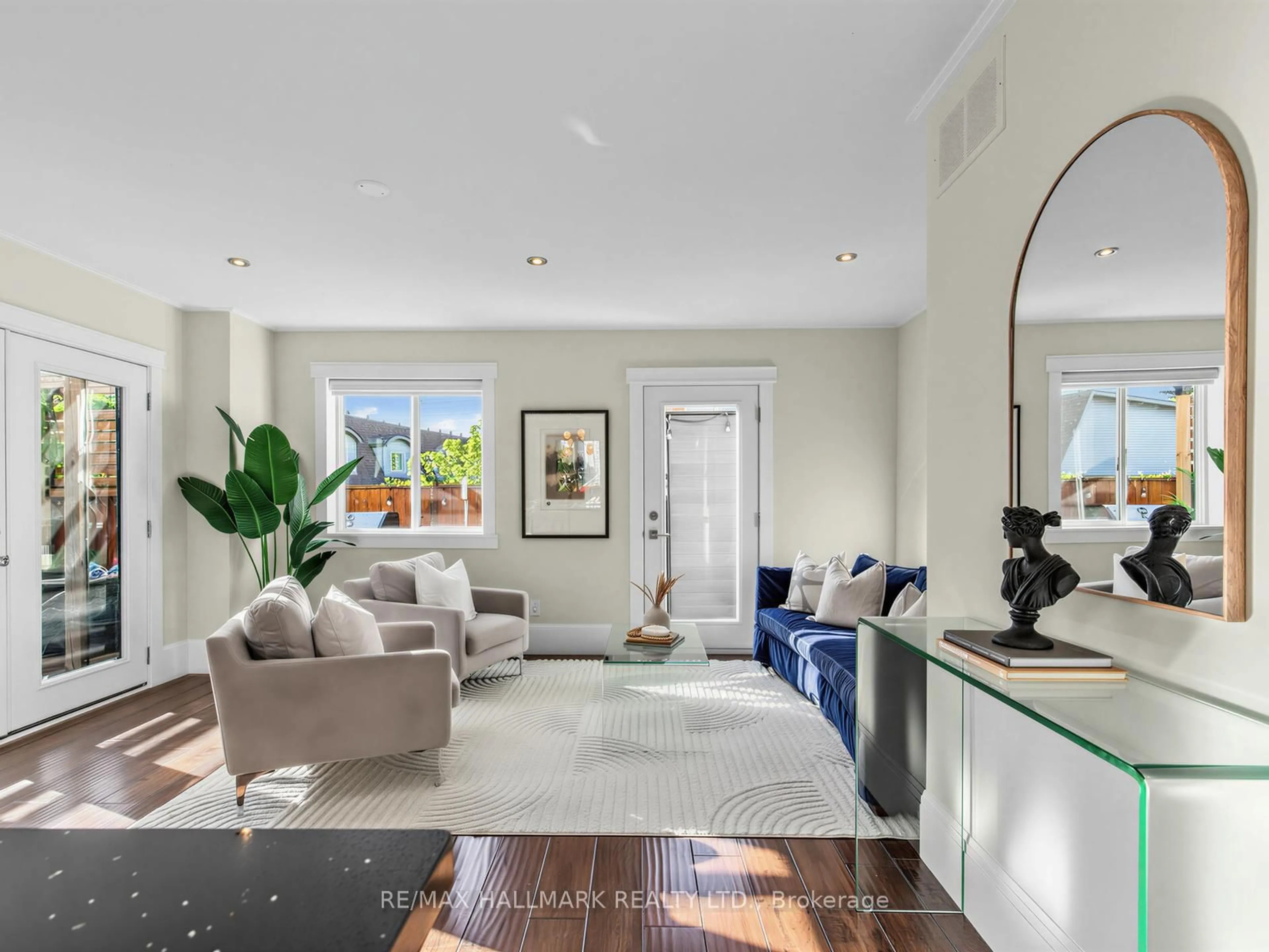Living room with furniture, ceramic/tile floor for 4A Midburn Ave, Toronto Ontario M4C 2C9
