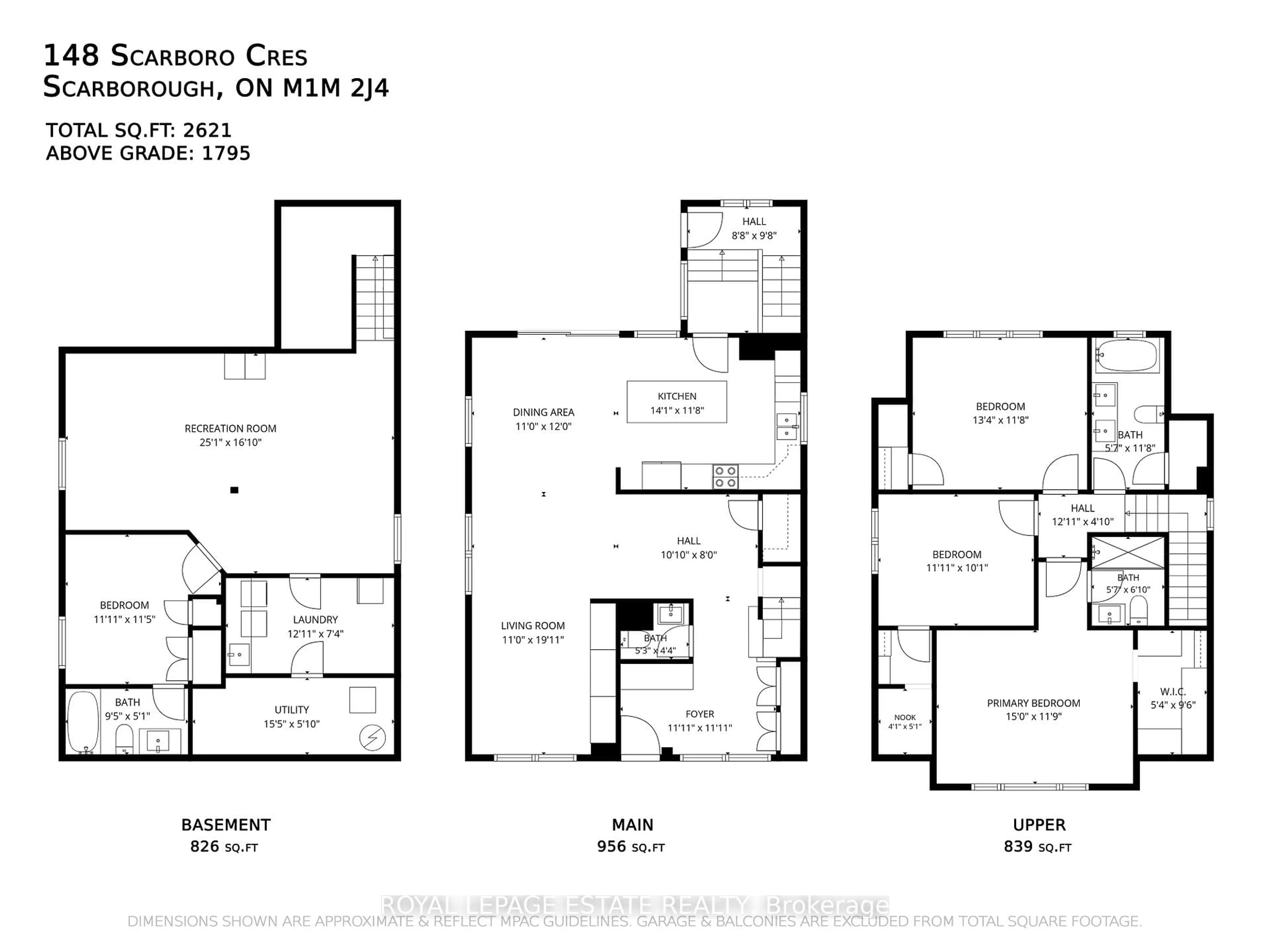 Floor plan for 148 Scarboro Cres, Toronto Ontario M1M 2J4