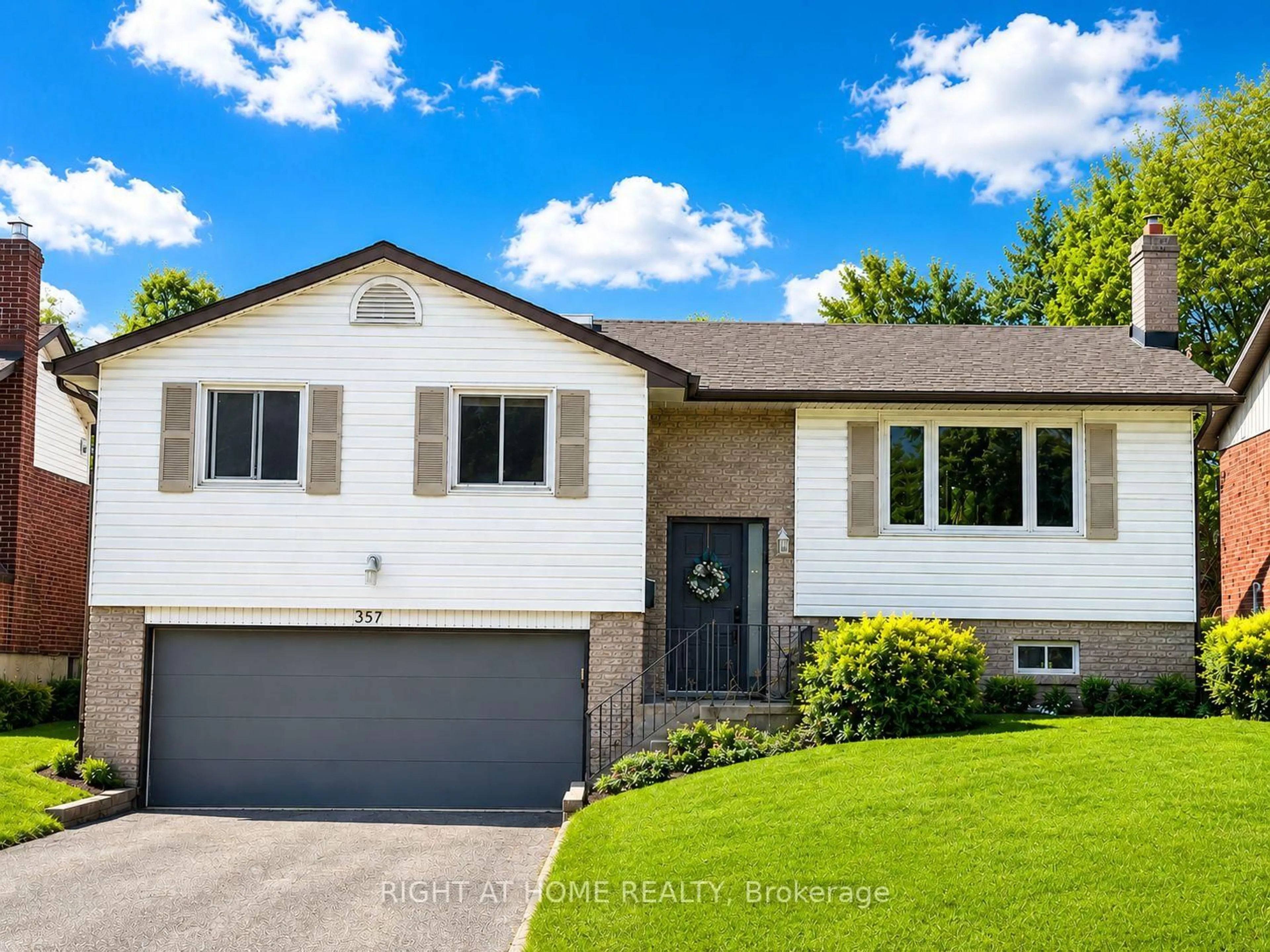 Home with vinyl exterior material, street for 357 Dickens Dr, Oshawa Ontario L1K 1N4