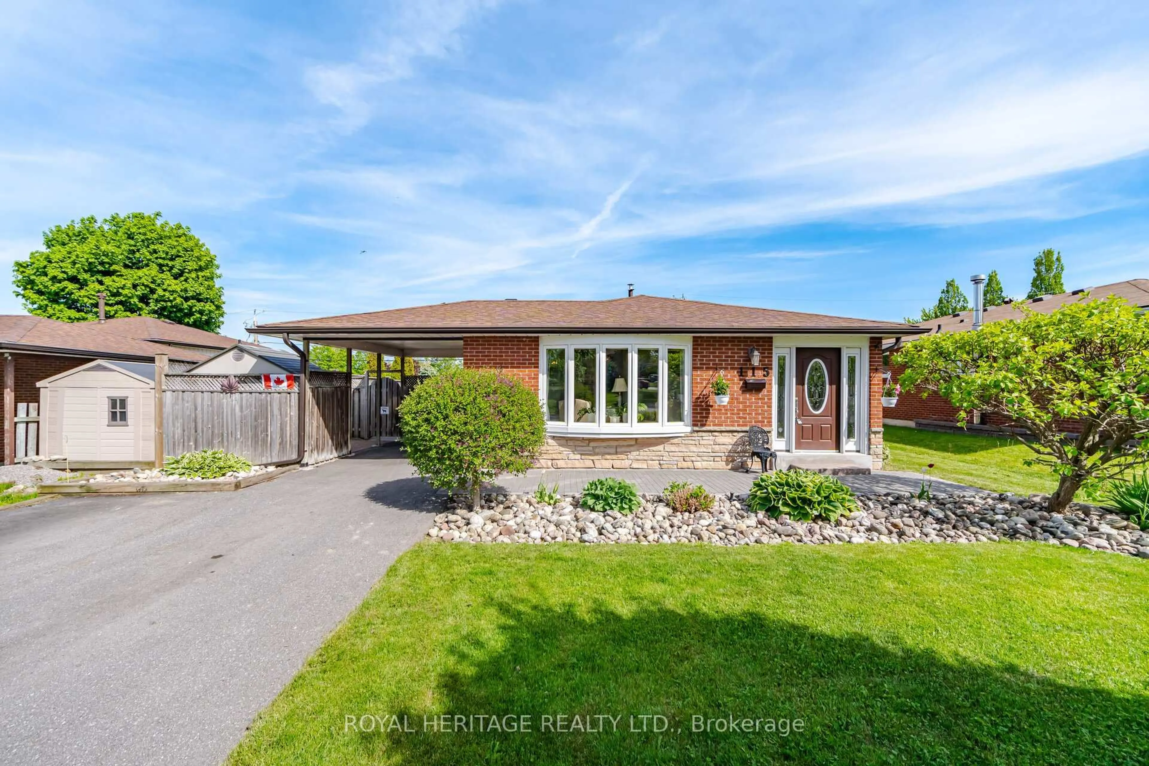 Home with brick exterior material, street for 115 Clover Ridge Dr, Ajax Ontario L1S 1H1
