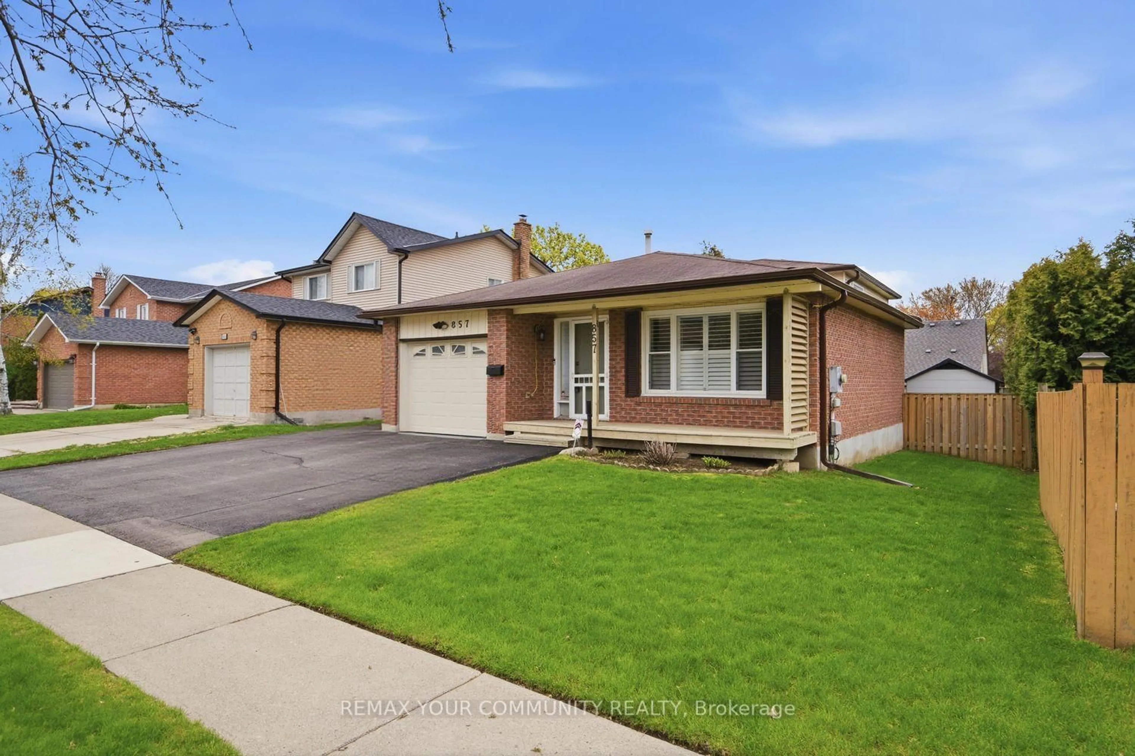 Home with brick exterior material, street for 857 Copperfield Dr, Oshawa Ontario L1K 1S3