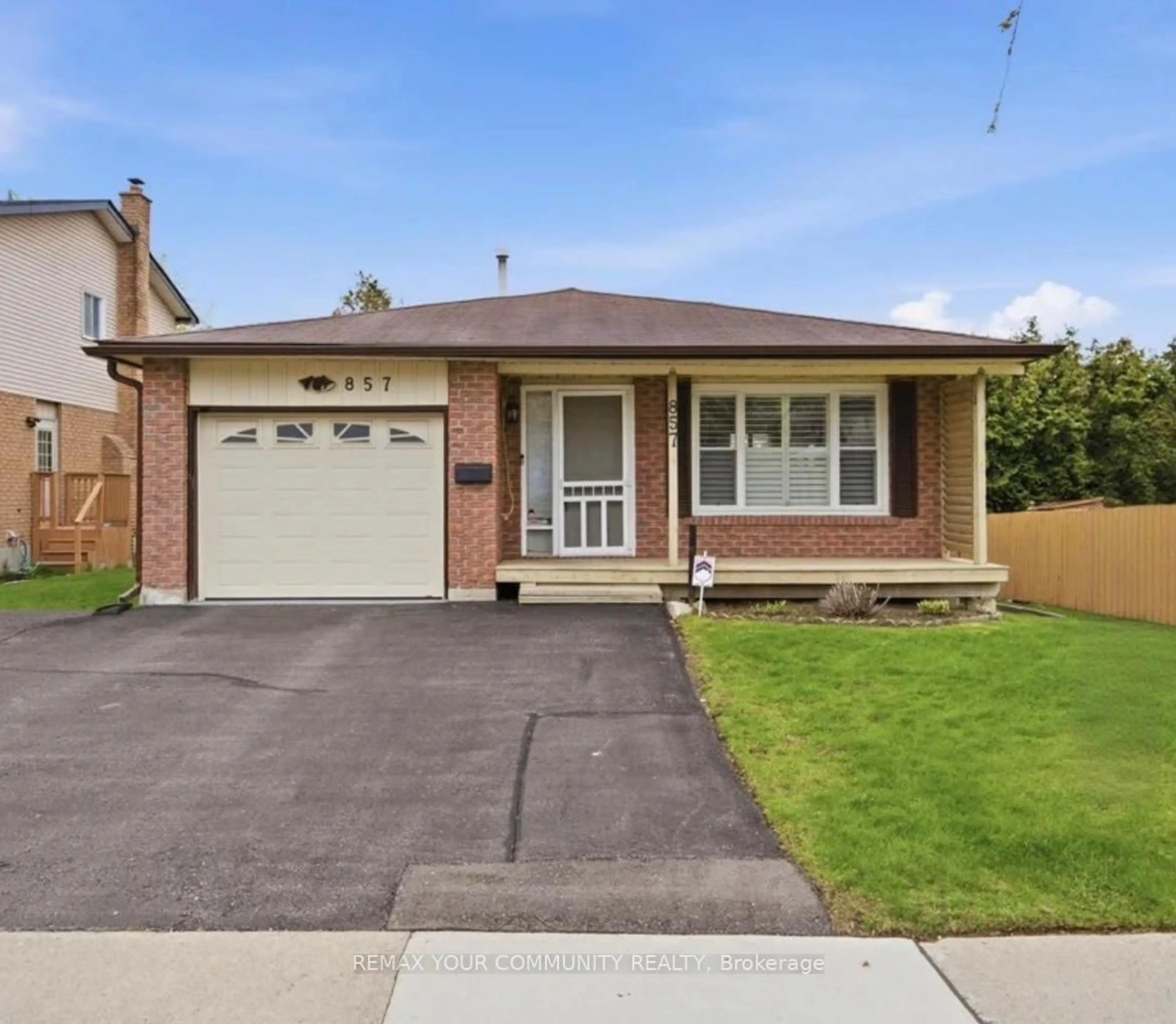 Home with brick exterior material, street for 857 Copperfield Dr, Oshawa Ontario L1K 1S3