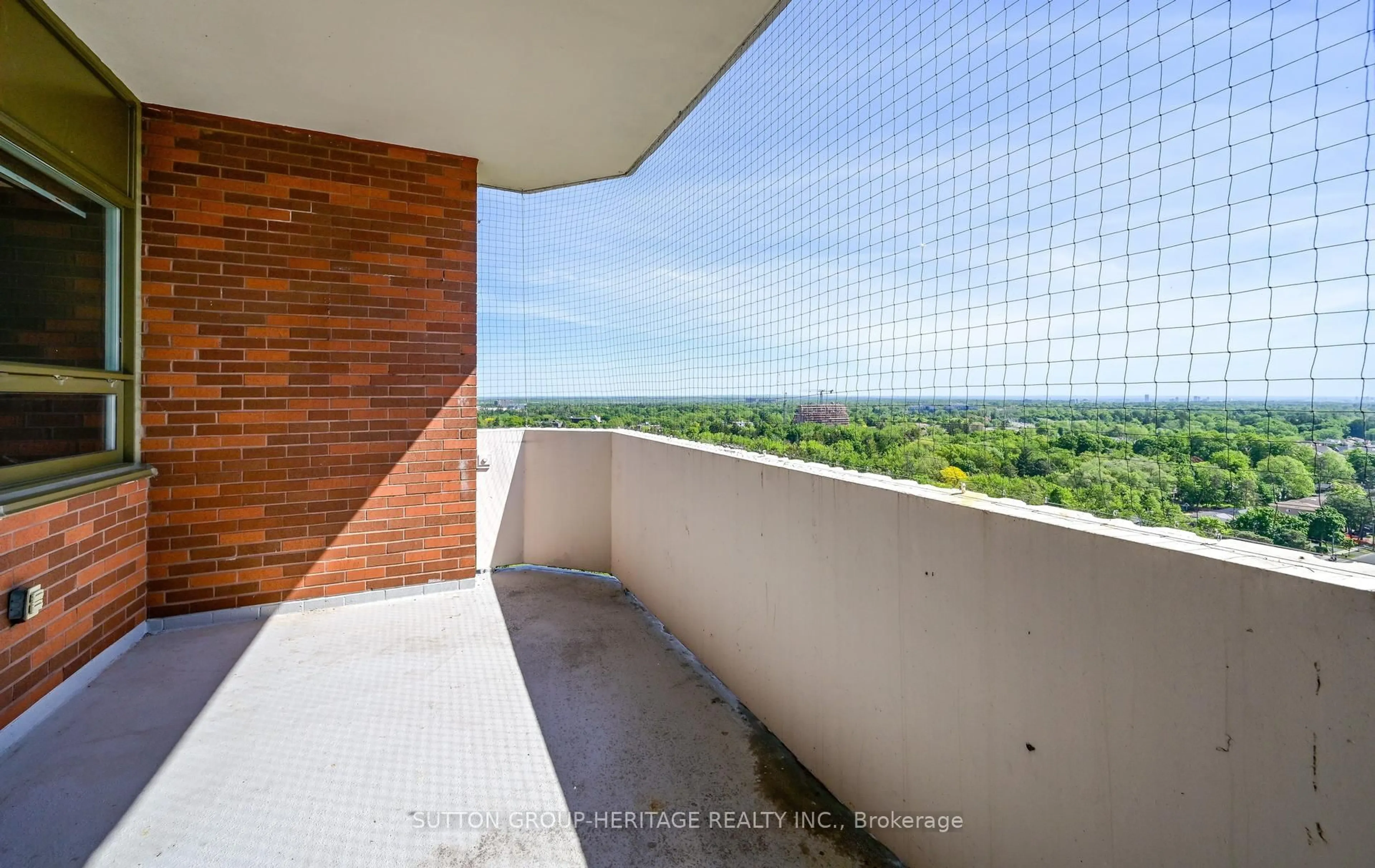 Balcony in the apartment, city buildings view from balcony for 121 Ling Rd #1915, Toronto Ontario M1E 4Y2