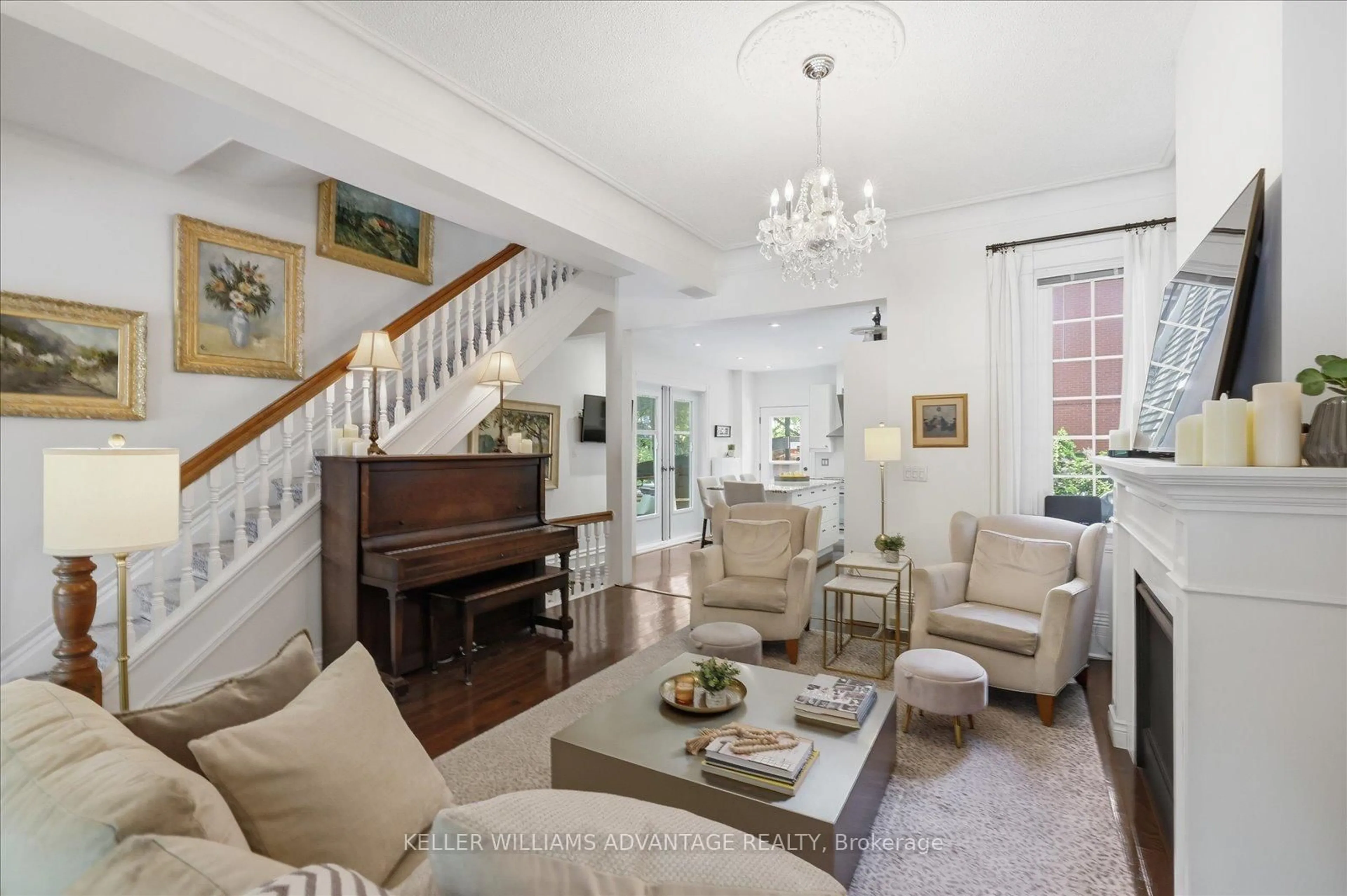 Living room with furniture, unknown for 117A Pape Ave, Toronto Ontario M4M 2V7