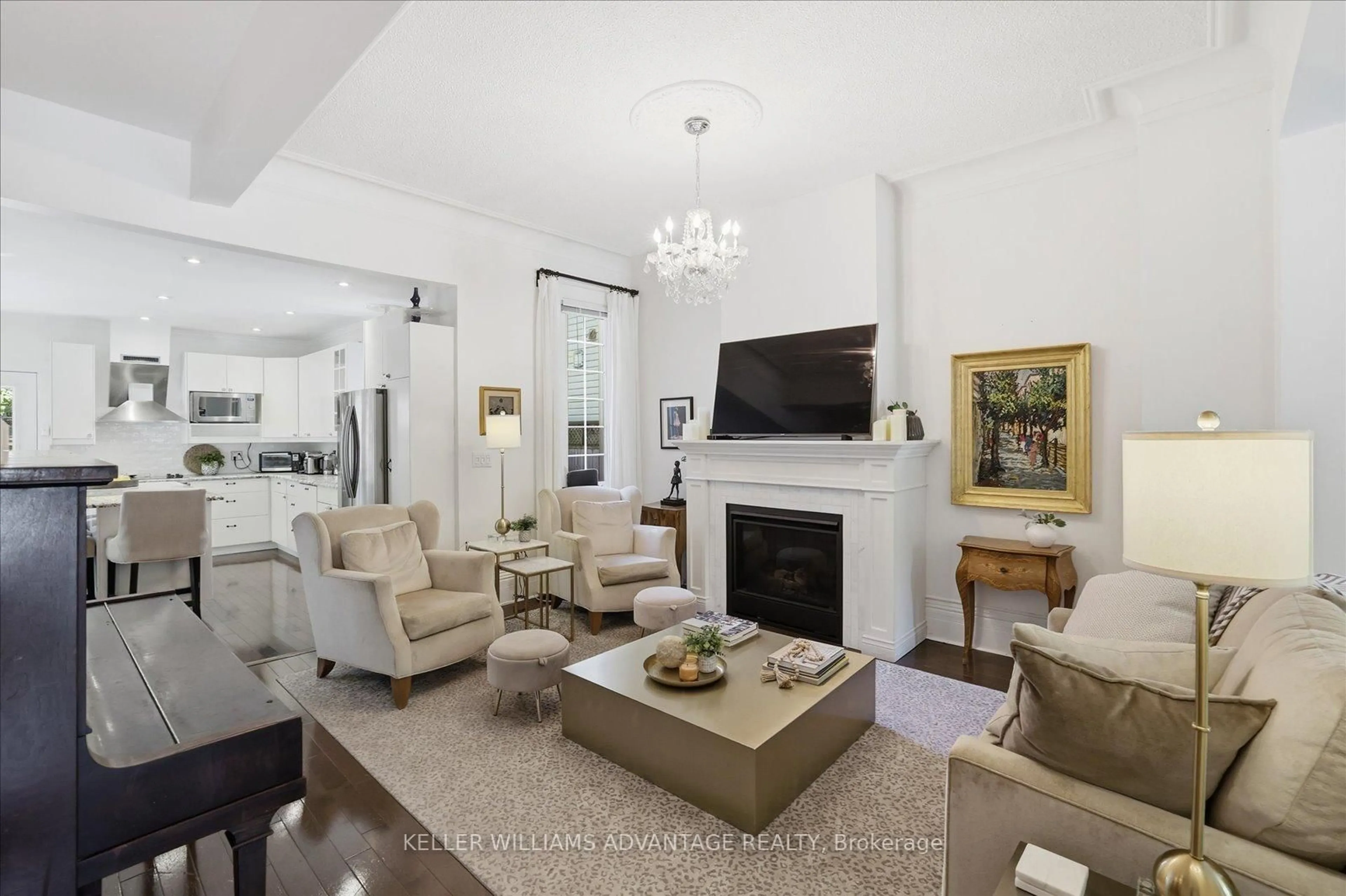 Living room with furniture, unknown for 117A Pape Ave, Toronto Ontario M4M 2V7