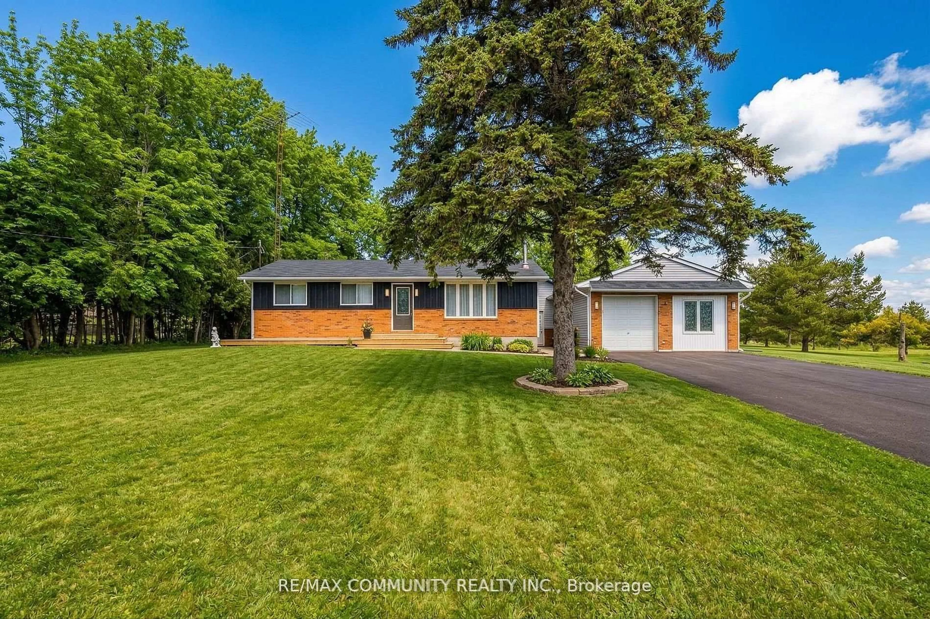 A pic from outside/outdoor area/front of a property/back of a property/a pic from drone, street for 11490 Simcoe St, Scugog Ontario L9L 1B3