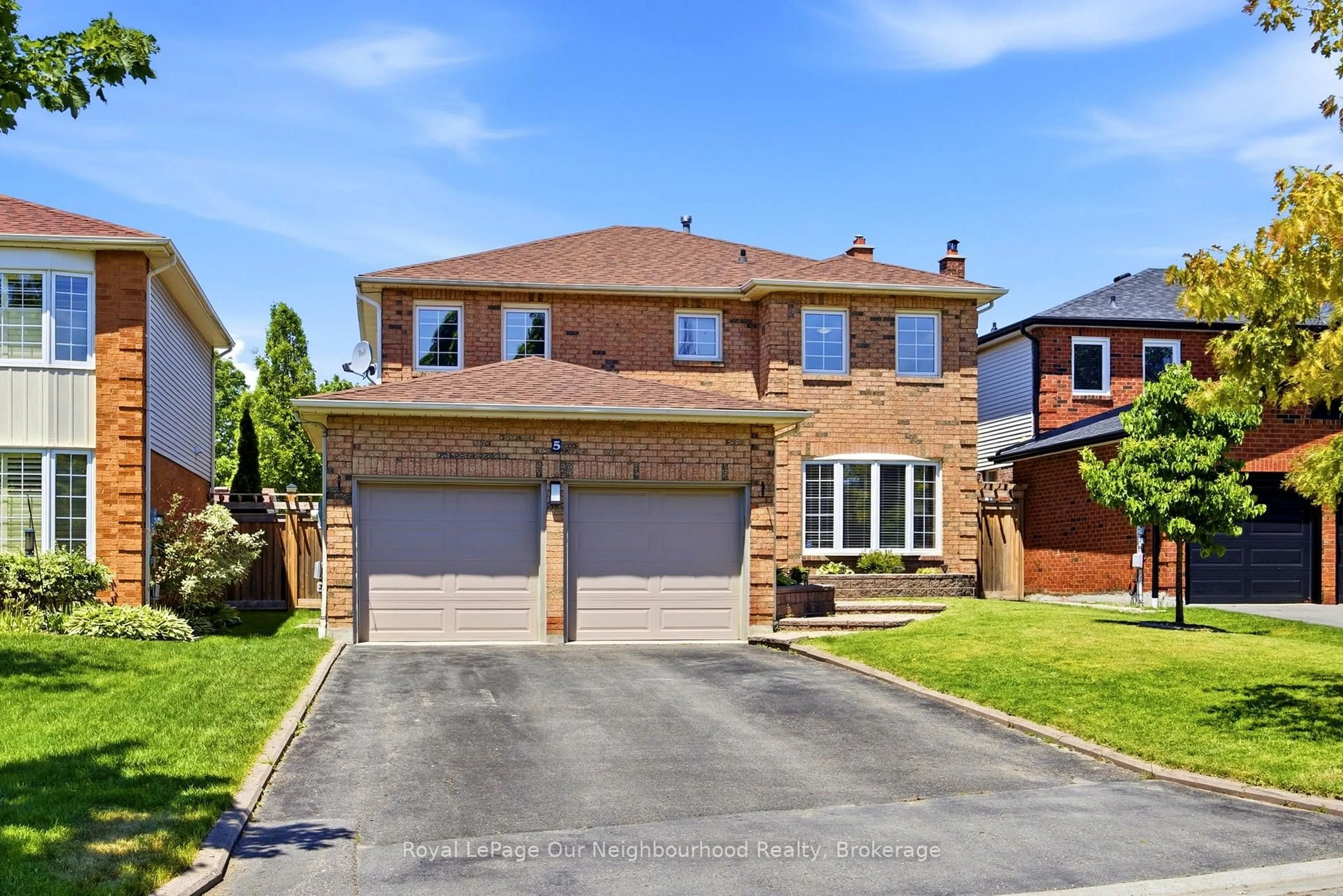Home with brick exterior material, street for 5 Catherine Dr, Whitby Ontario L1R 1K8