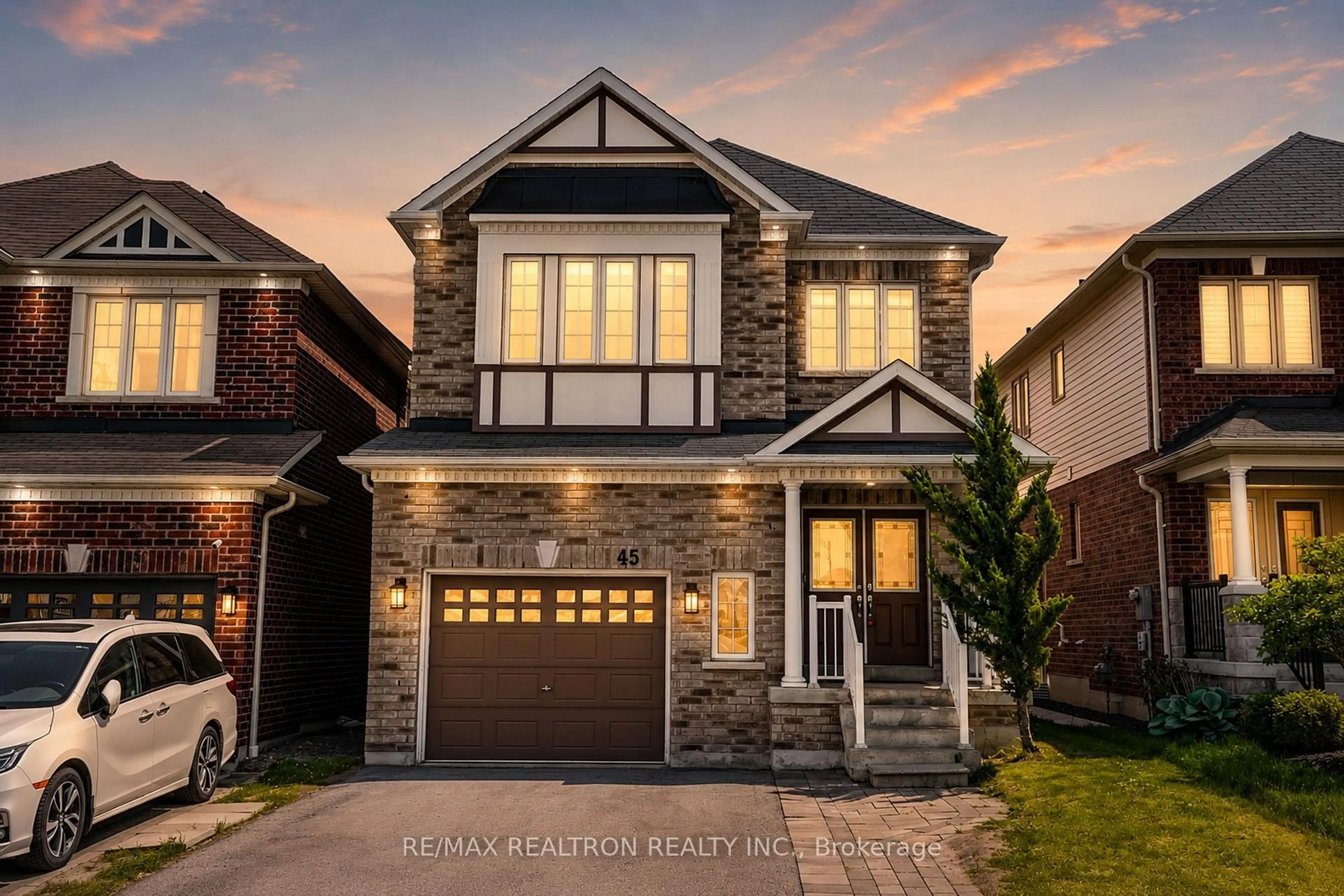 Home with brick exterior material, street for 45 Denny St, Ajax Ontario L1Z 0C6