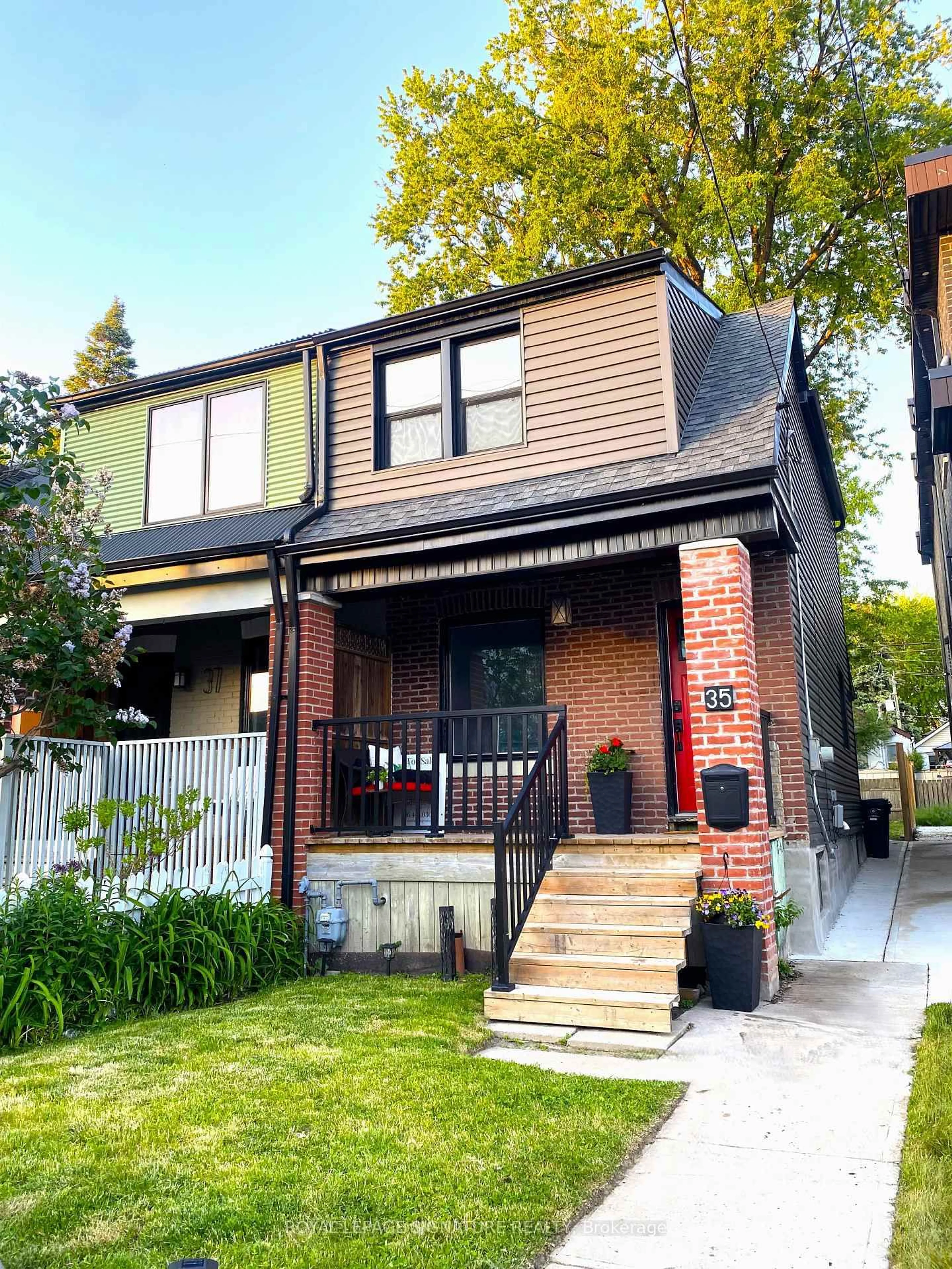 Home with brick exterior material, street for 35 August Ave, Toronto Ontario M1L 3M8