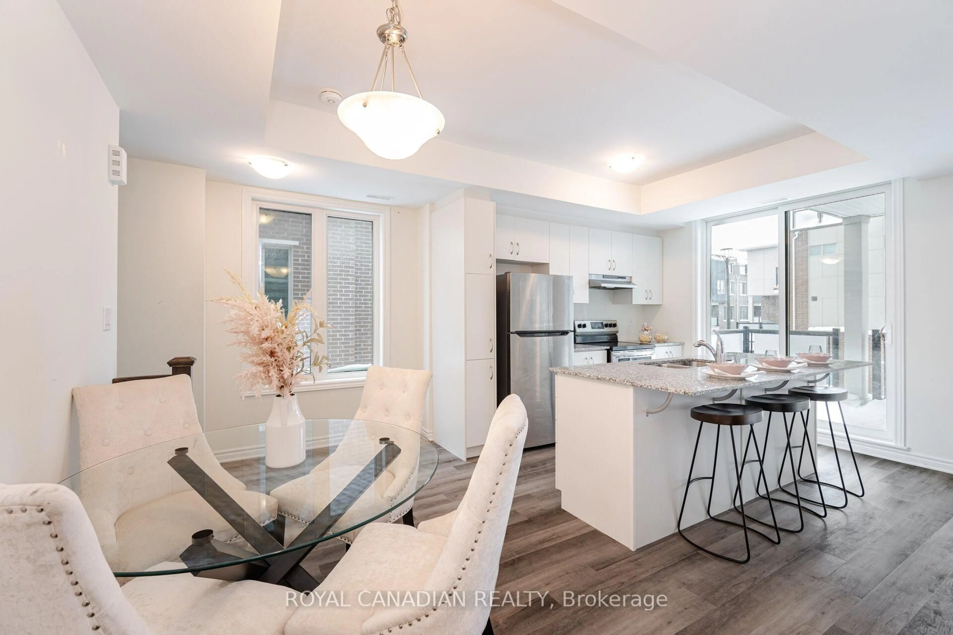Open concept kitchen, unknown for 1034 Reflection Pl #401, Pickering Ontario L1X 0L1