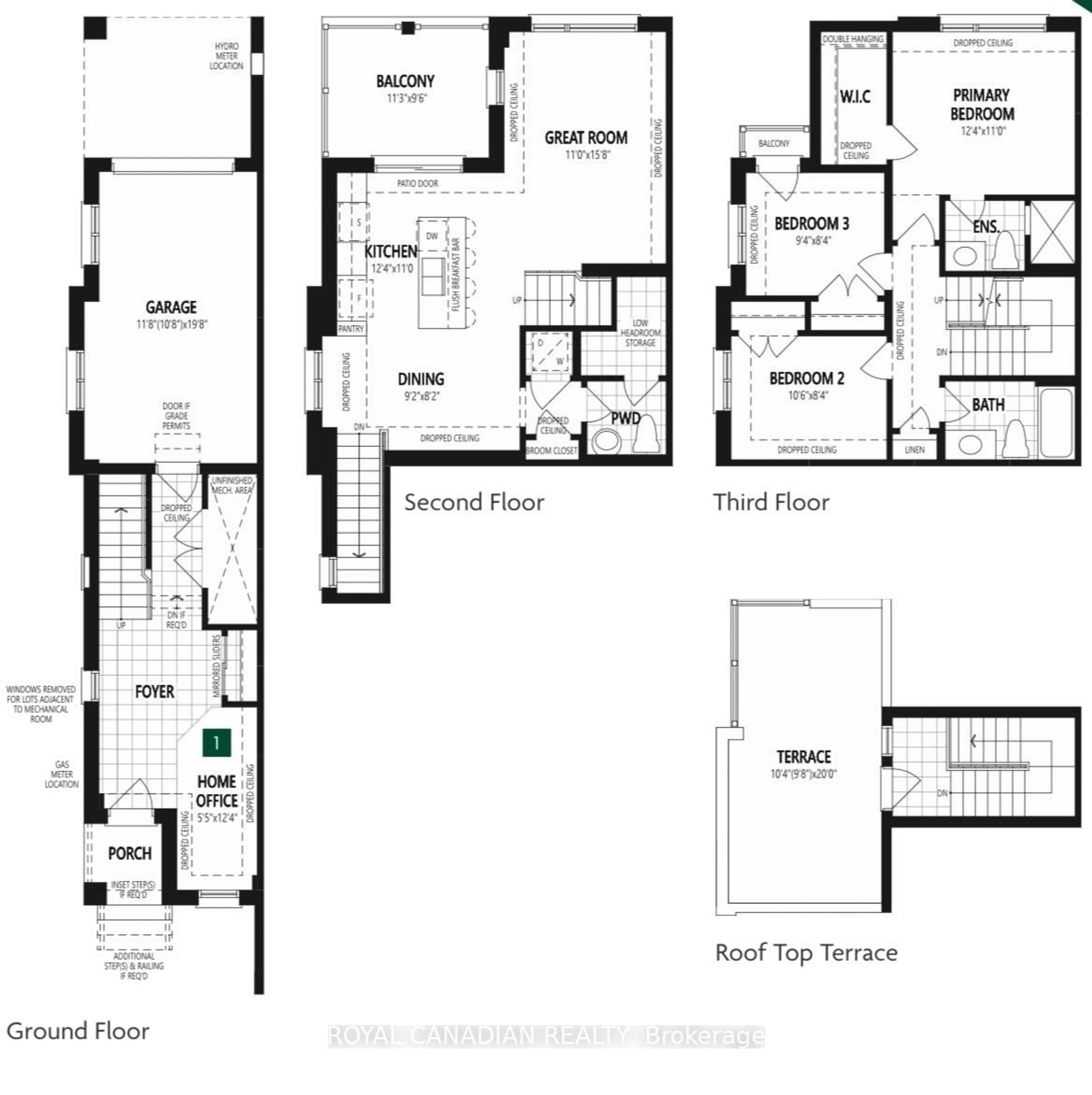 Floor plan for 1034 Reflection Pl #401, Pickering Ontario L1X 0L1