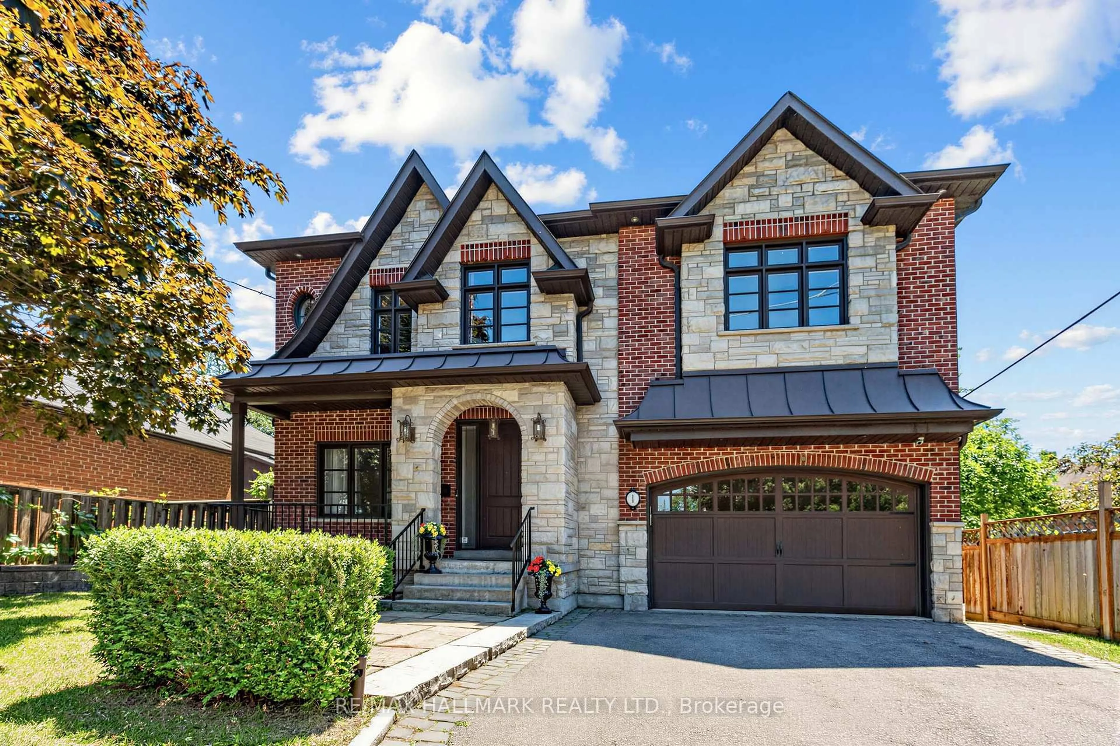 Home with brick exterior material, street for 1 Dustan Cres, Toronto Ontario M4J 4G4