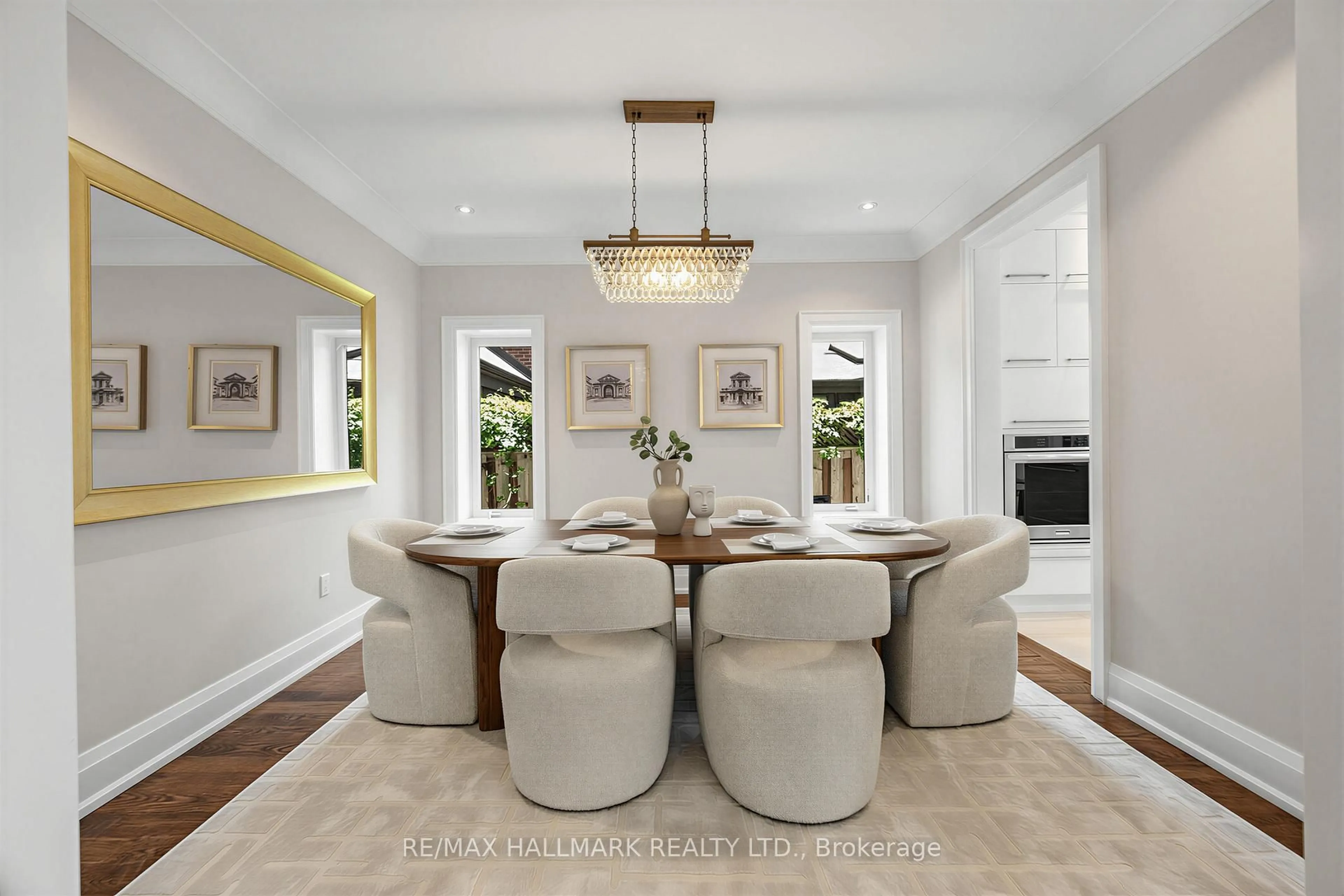 Dining room, ceramic/tile floor for 1 Dustan Cres, Toronto Ontario M4J 4G4
