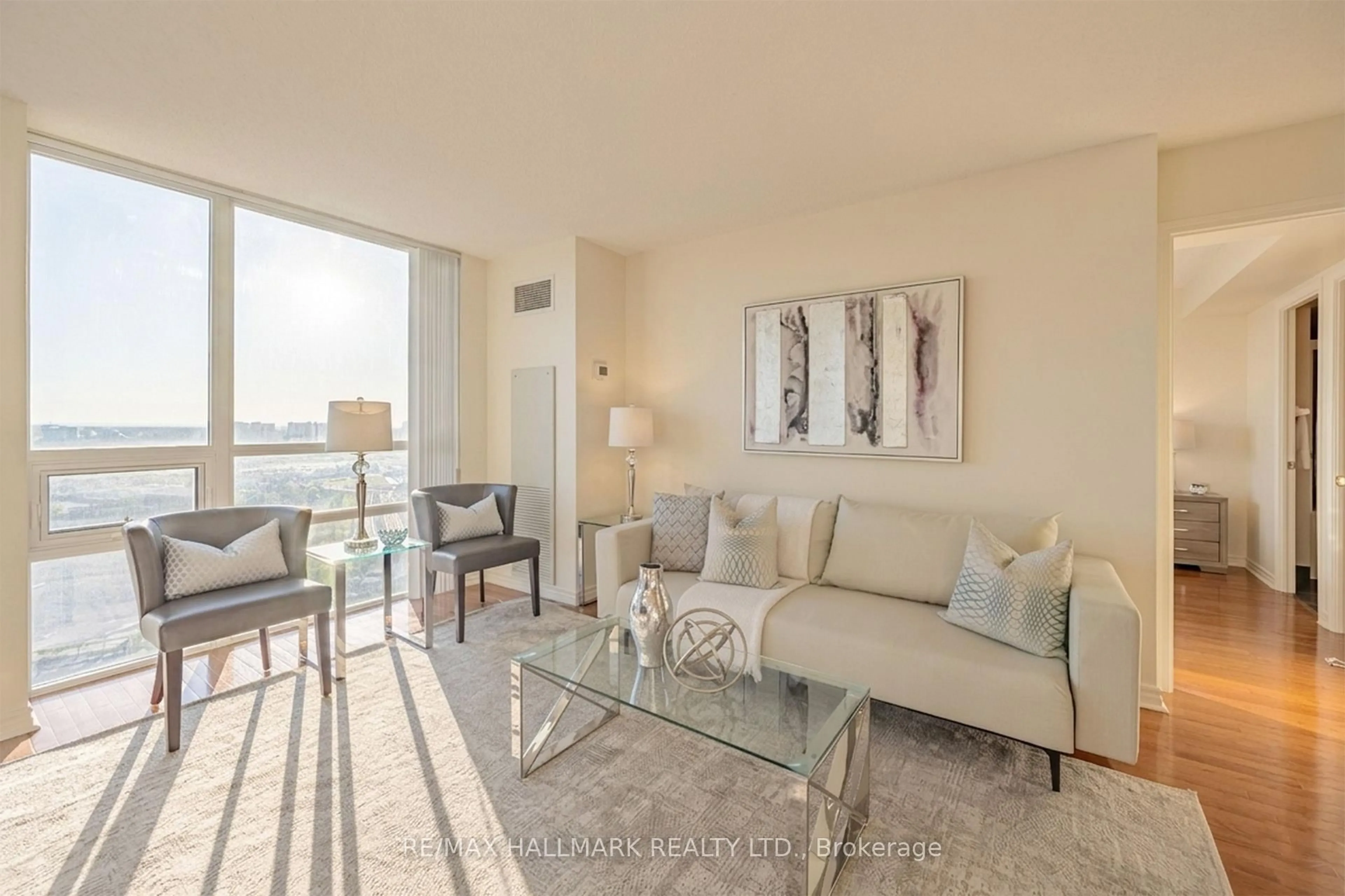 Living room with furniture, unknown for 88 Grangeway Ave #1705, Toronto Ontario M1H 0A2