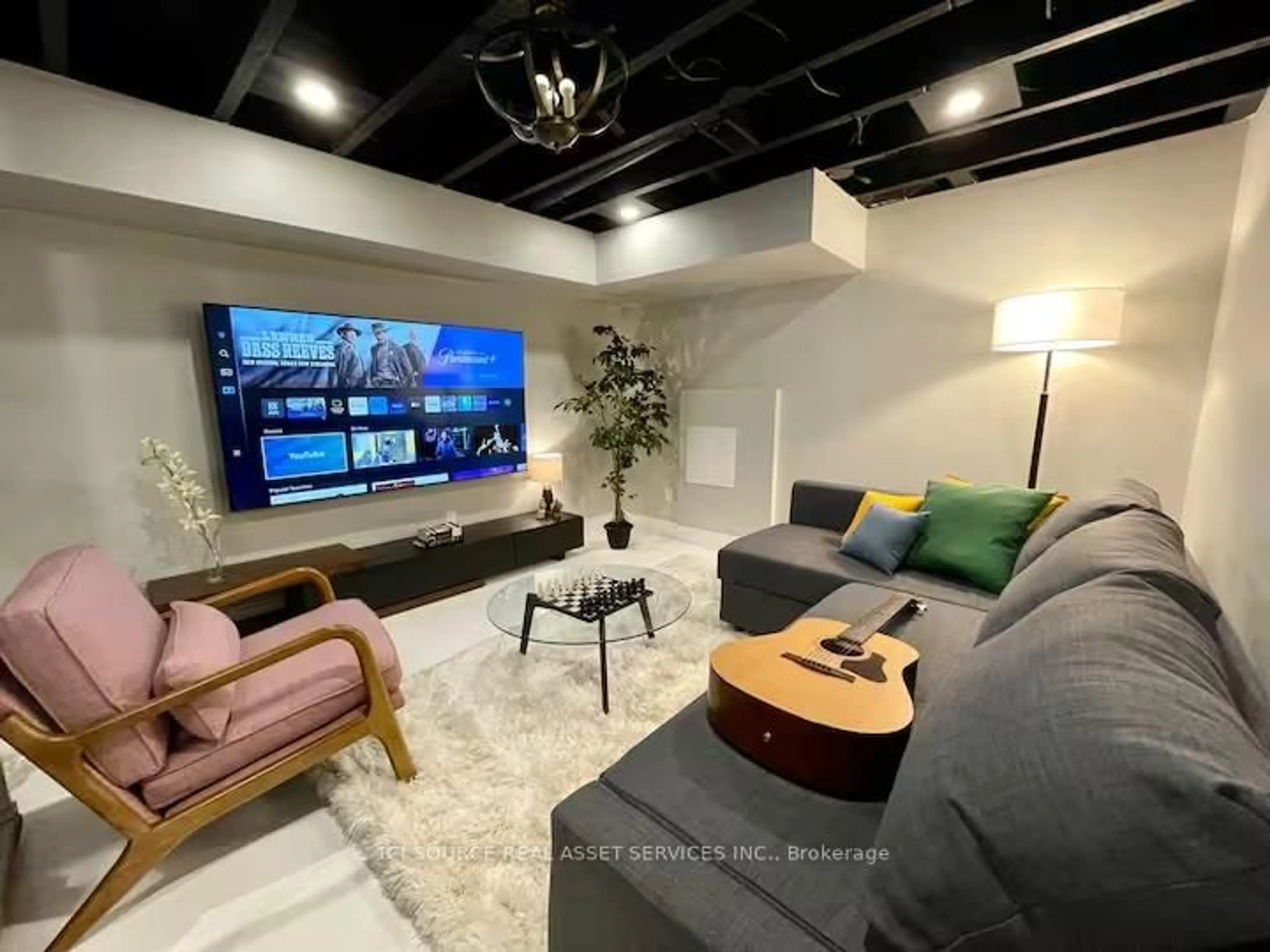 Home theater for 91 Alton Ave, Toronto Ontario M4L 2M3