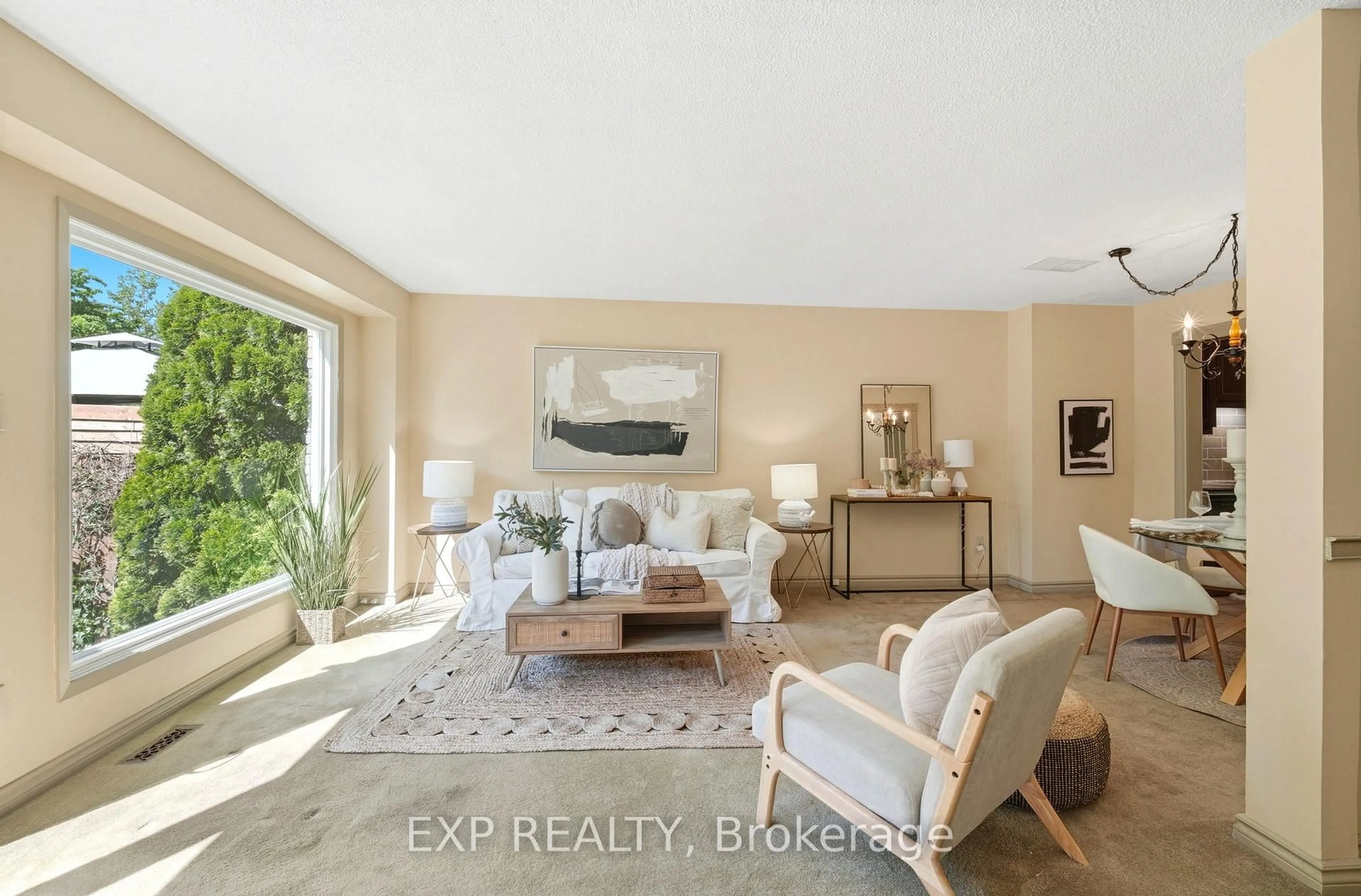 Living room with furniture, ceramic/tile floor for 225 Invergordon Ave, Toronto Ontario M1S 3Z1
