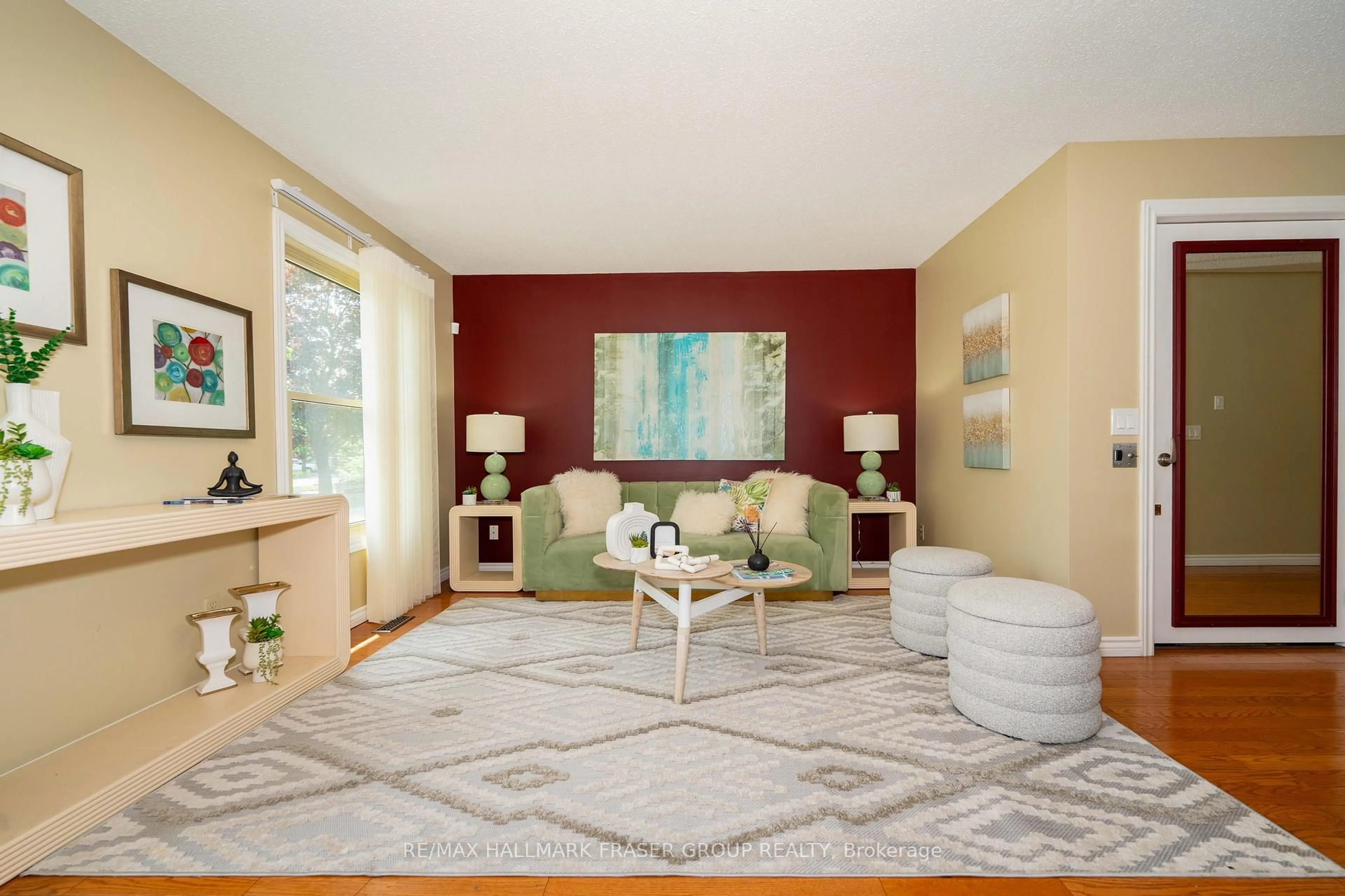 Living room with furniture, carpet floor for 59 Regency Cres, Whitby Ontario L1N 7K8