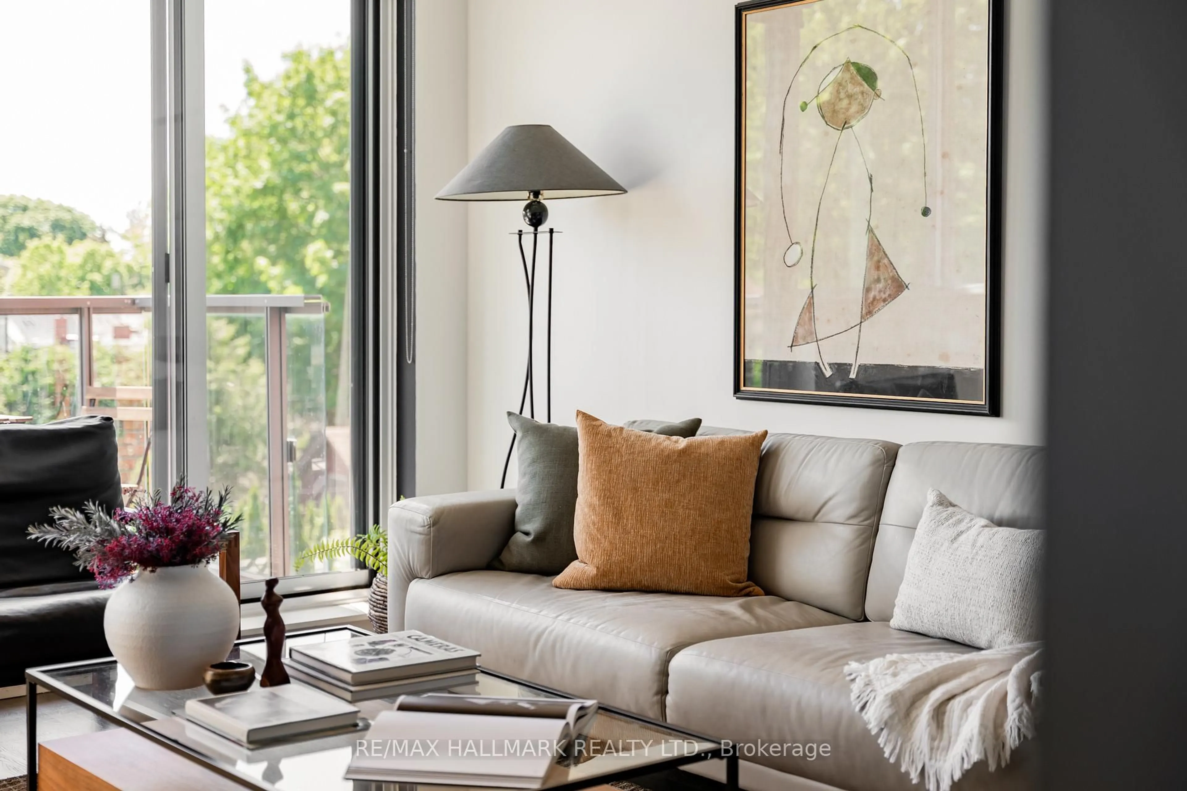Living room with furniture, unknown for 60 Haslett Ave #201, Toronto Ontario M4L 0A9