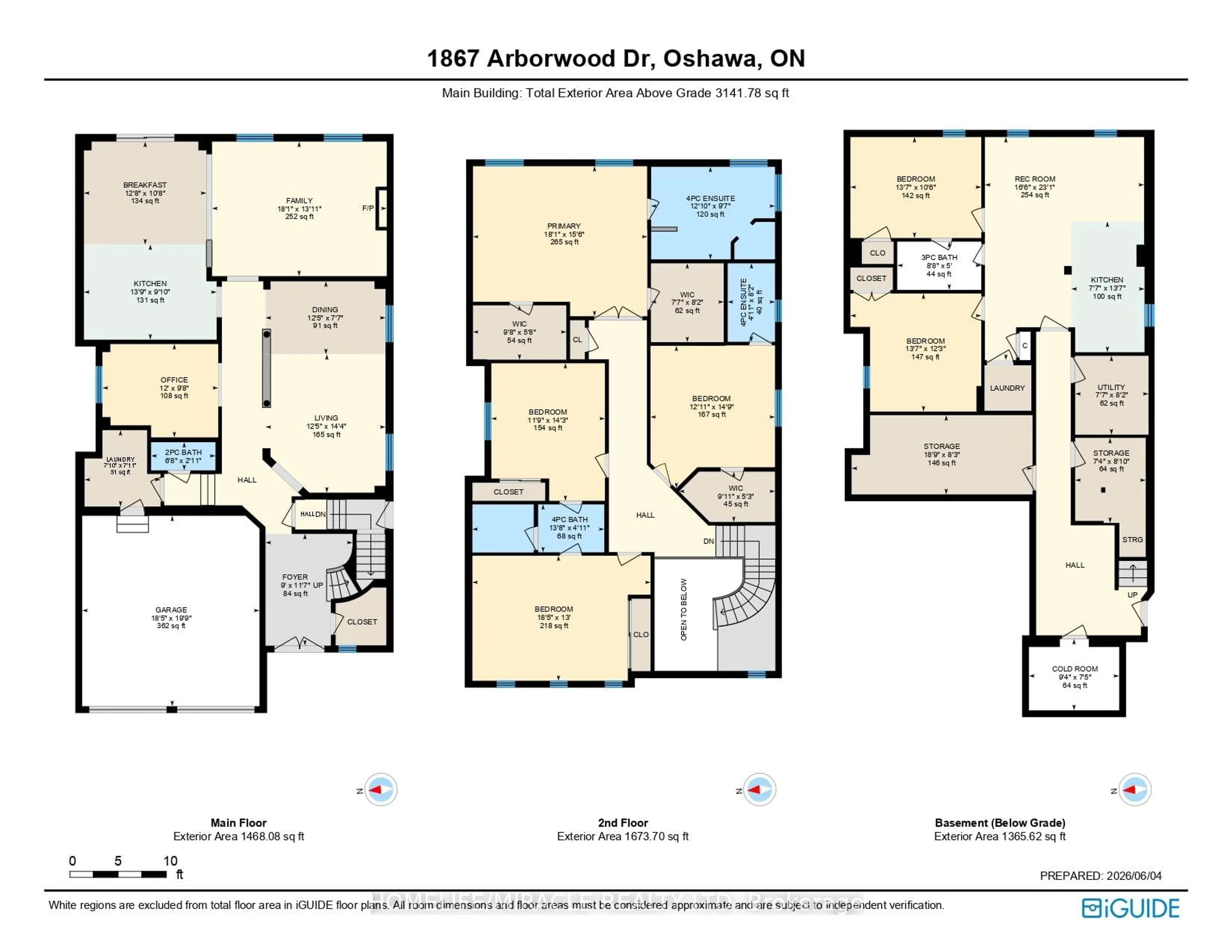 Floor plan for 1867 Arborwood Dr, Oshawa Ontario L1K 0R3