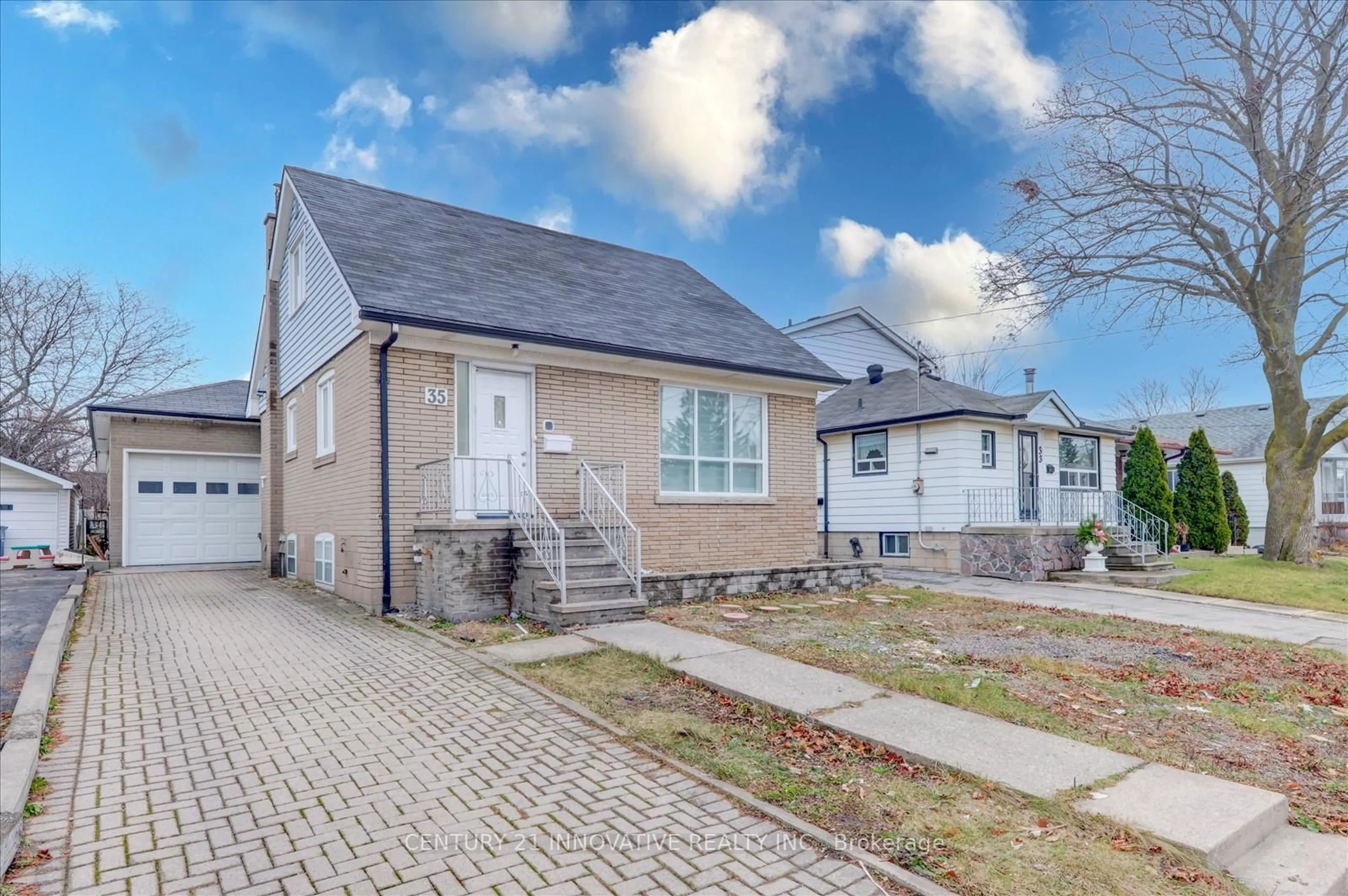 Home with brick exterior material, street for 35 Cotton Ave, Toronto Ontario M1K 1Z5