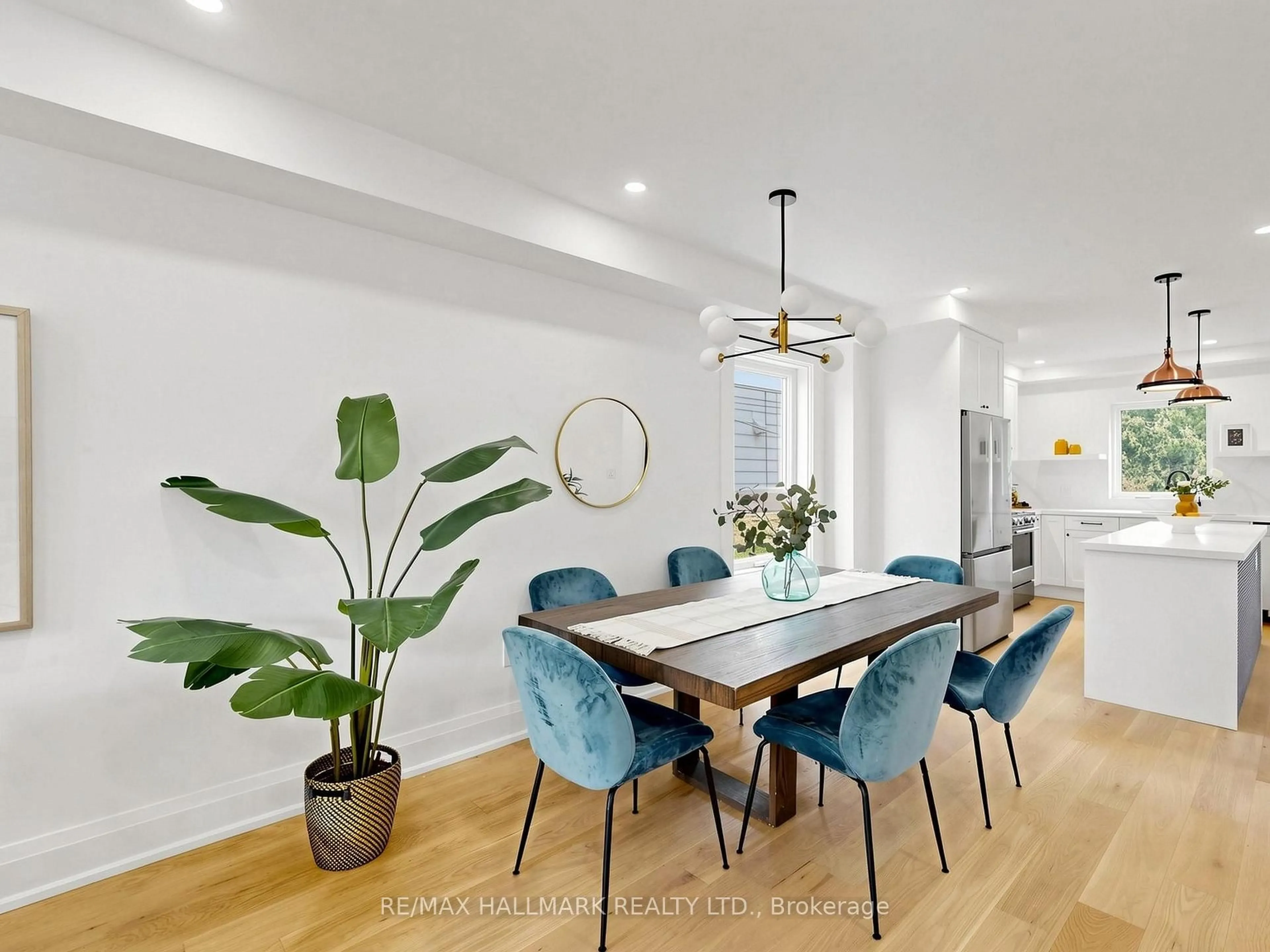 Dining room, wood/laminate floor for 44 Queensdale Ave, Toronto Ontario M4J 1X9