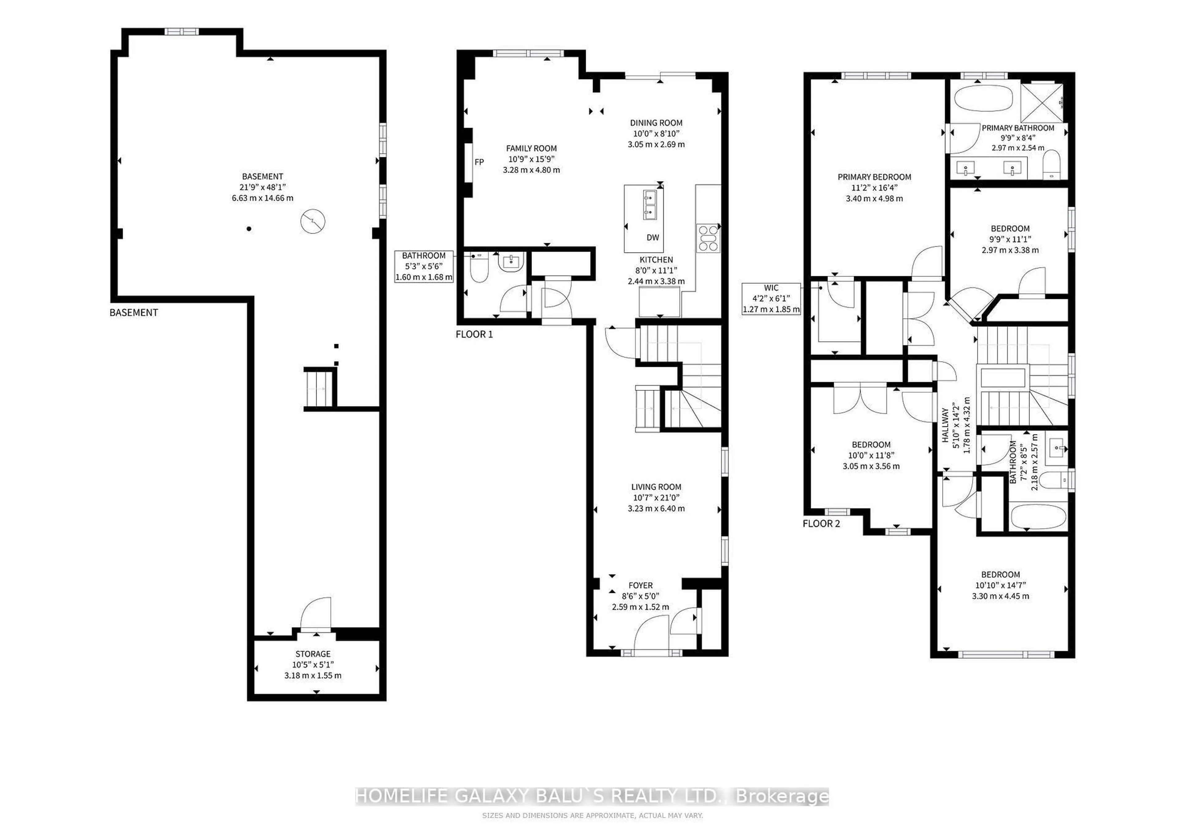 Floor plan for 2940 Nakina St, Pickering Ontario L1X 0P7