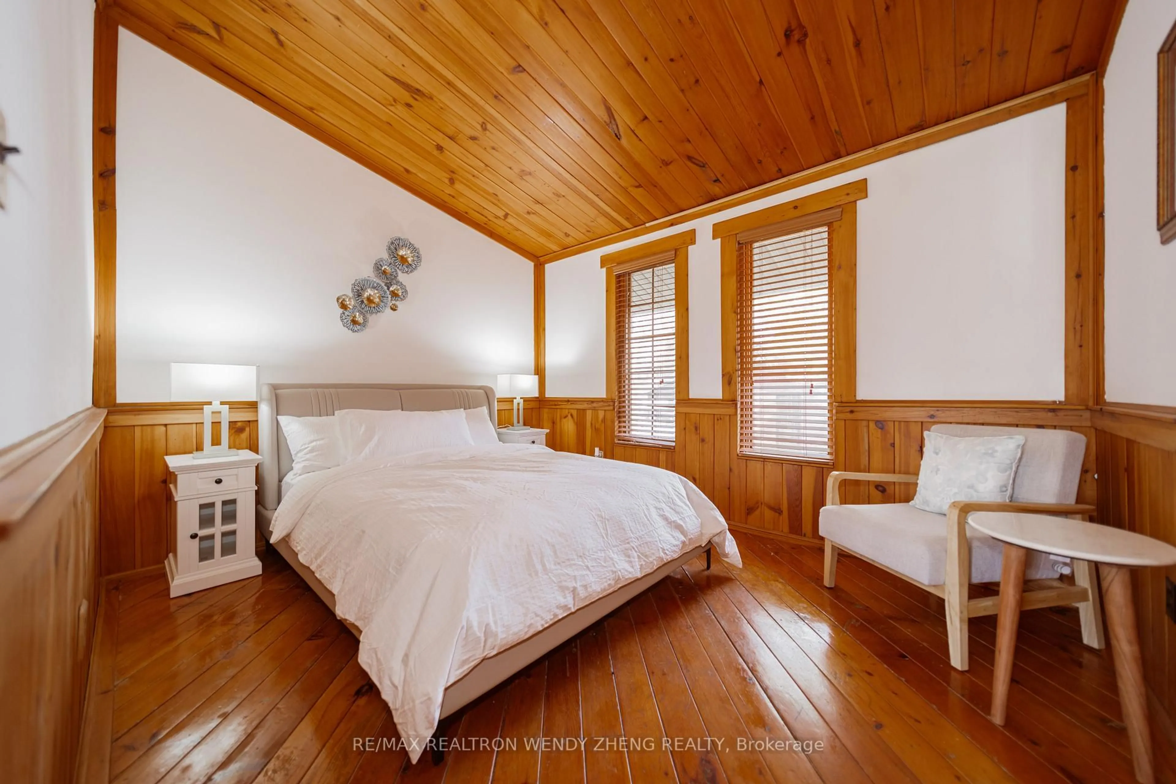 Bedroom with bed, wood/laminate floor for 236 Summit Dr, Scugog Ontario L0B 1E0