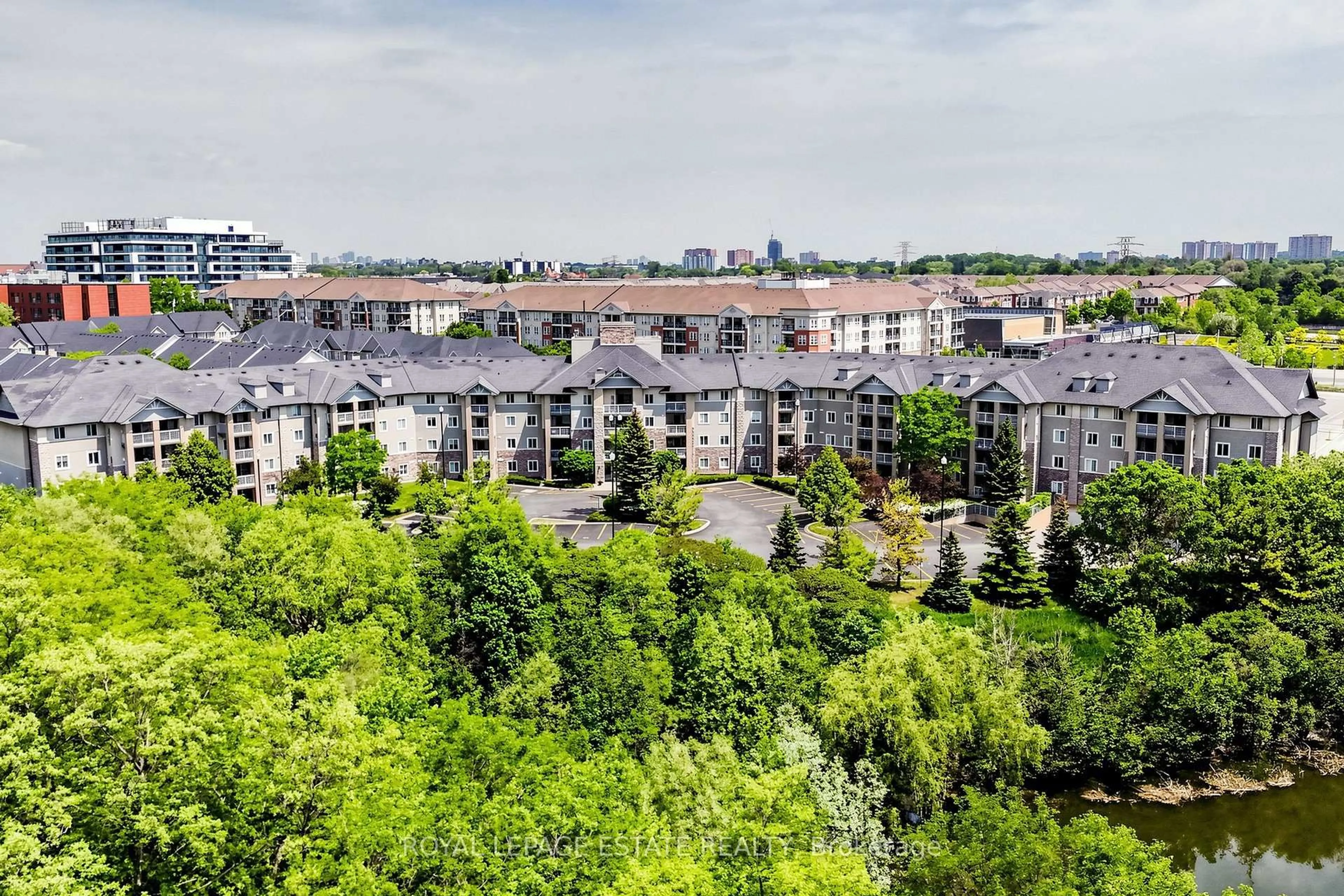 A pic from outside/outdoor area/front of a property/back of a property/a pic from drone, city buildings view from balcony for 684 Warden Ave #331, Toronto Ontario M1L 4W4