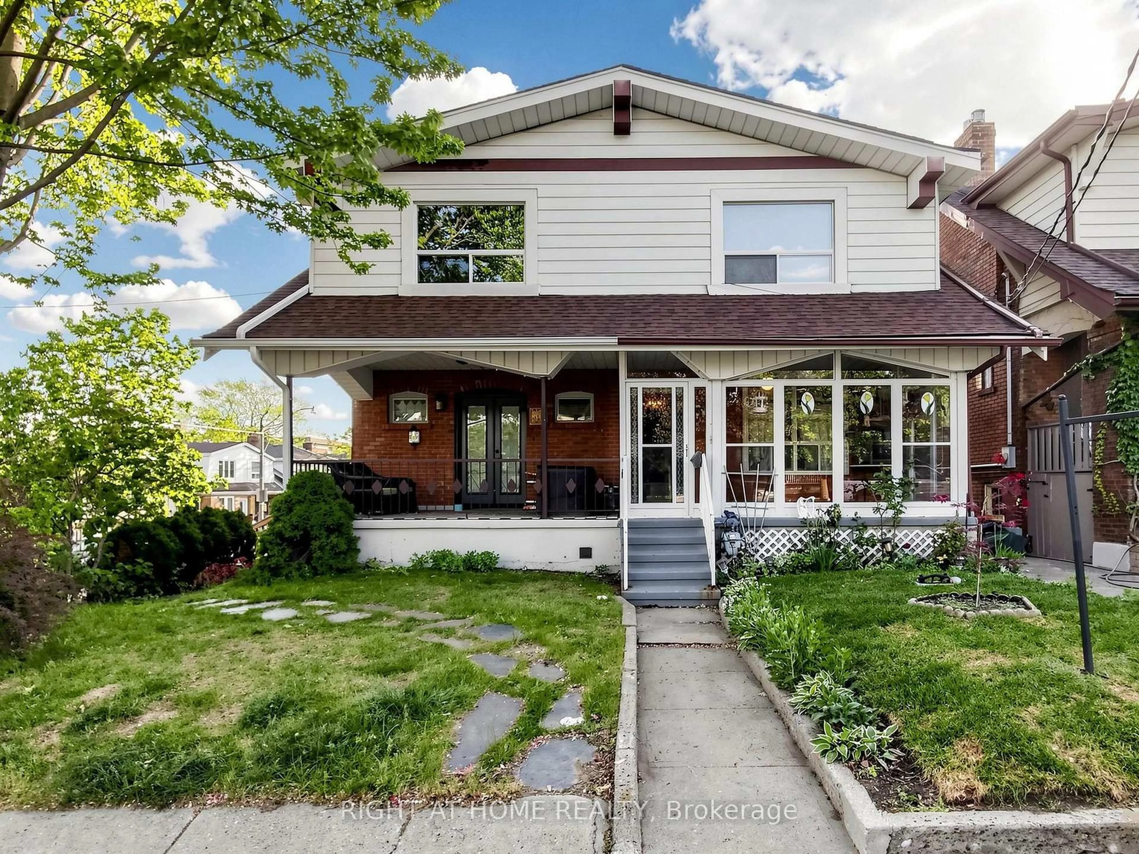 Home with brick exterior material, street for 86 Caithness Ave, Toronto Ontario M4J 3Y1