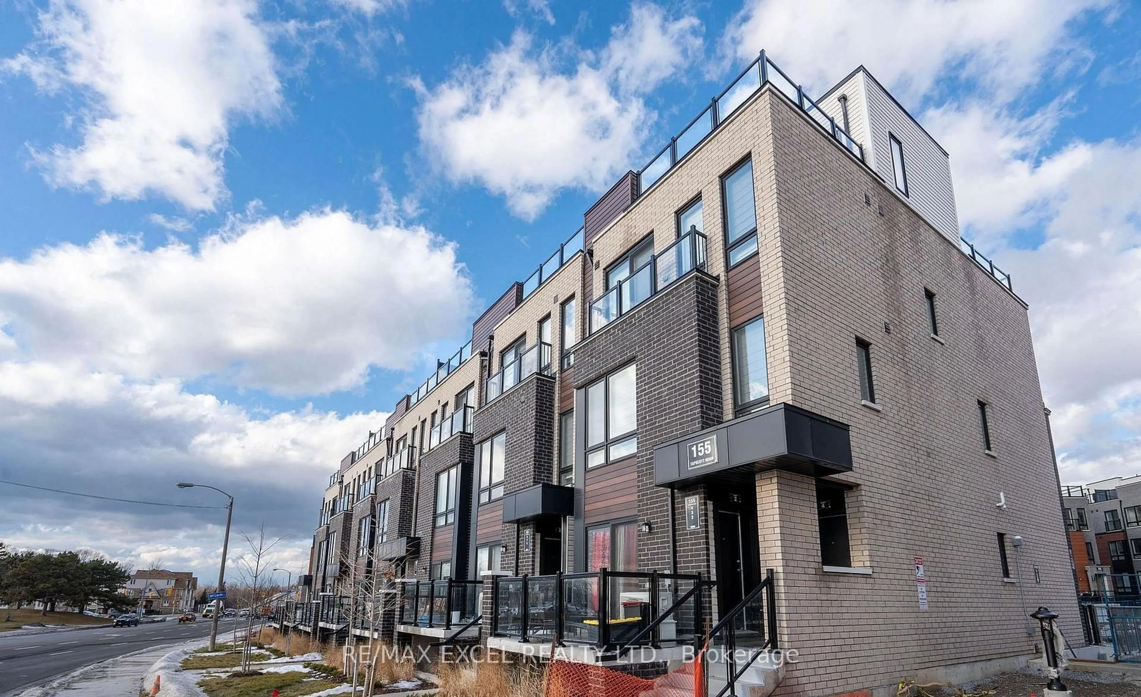 Home with brick exterior material, street for 155 Tapscott Rd #21, Toronto Ontario M1B 0E8
