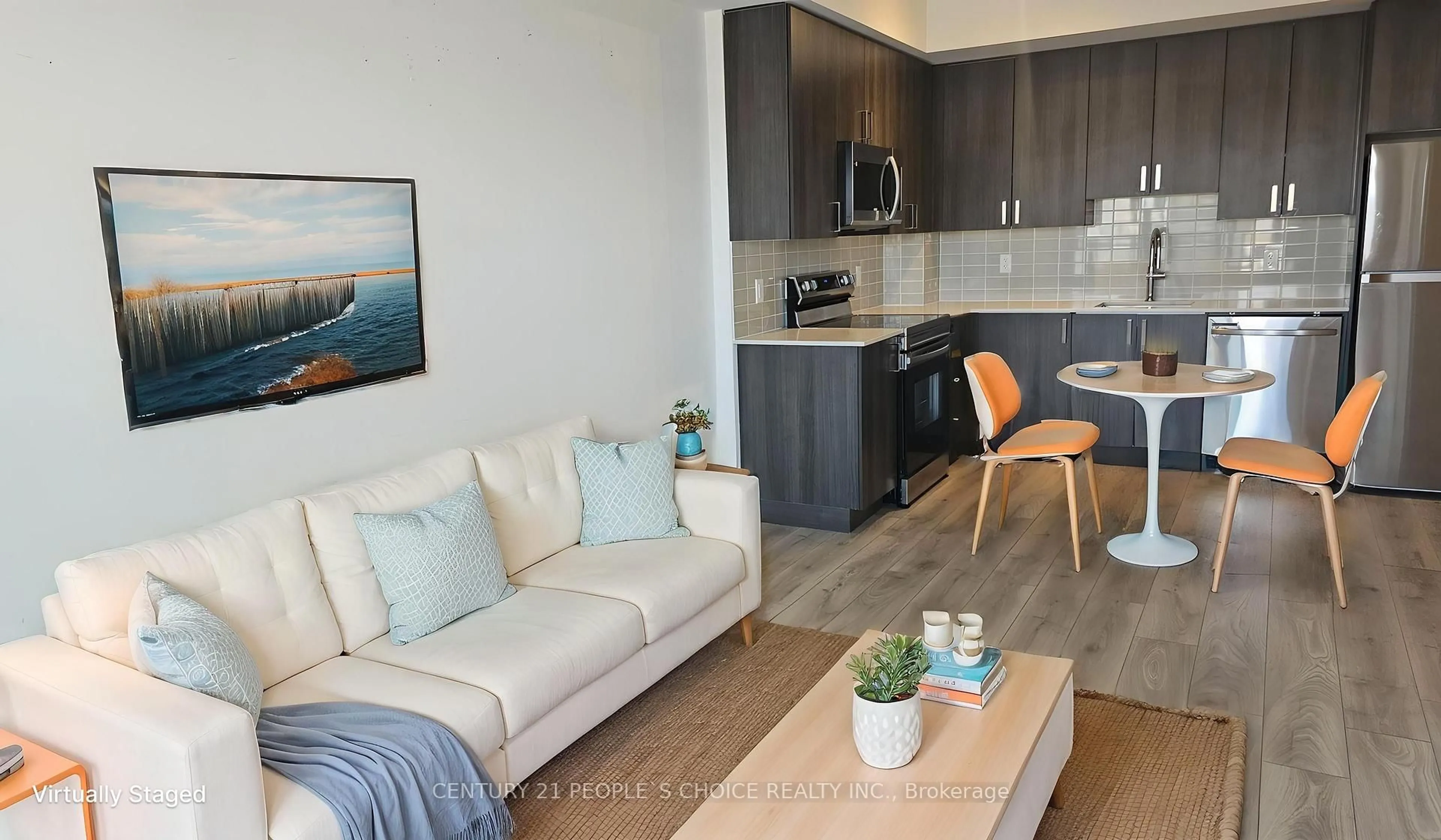 Living room with furniture, unknown for 1455 Celebration Dr #611, Pickering Ontario L1W 0C3