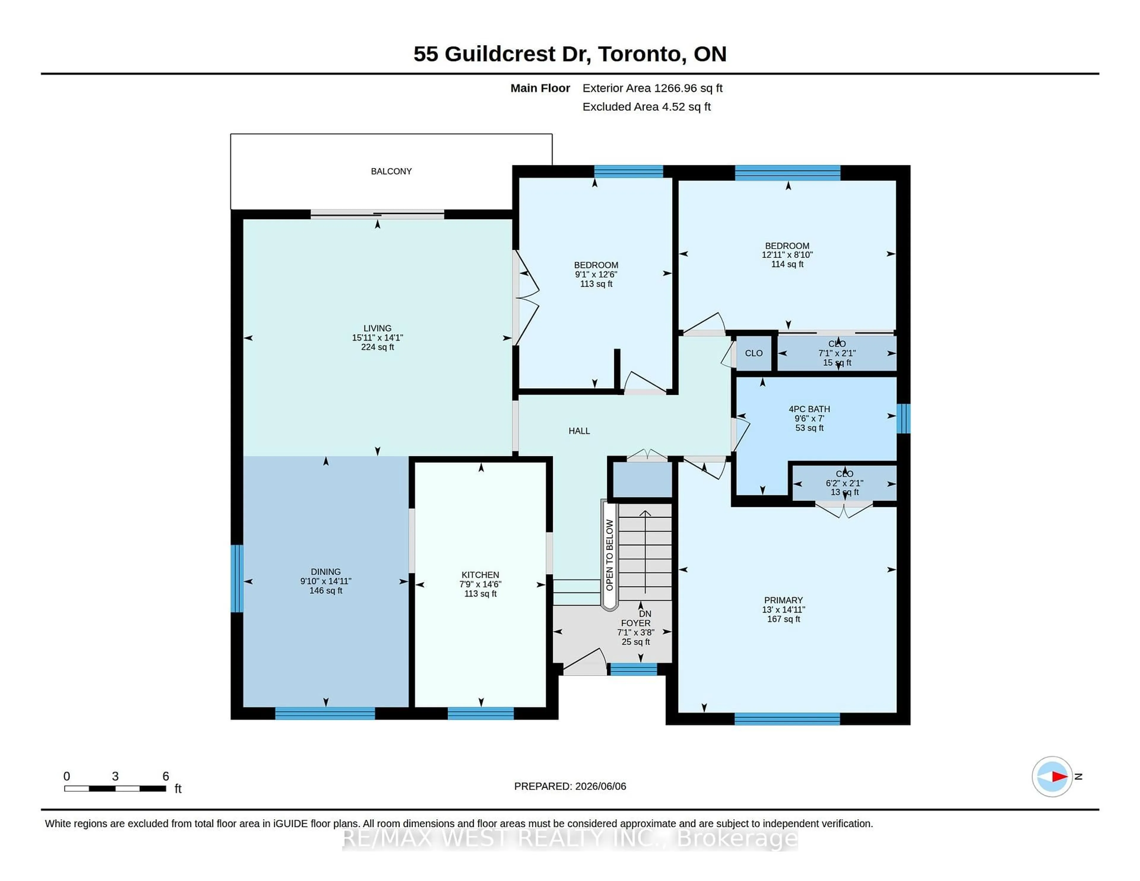 Floor plan for 55 Guildcrest Dr #H55, Toronto Ontario M1E 1E2