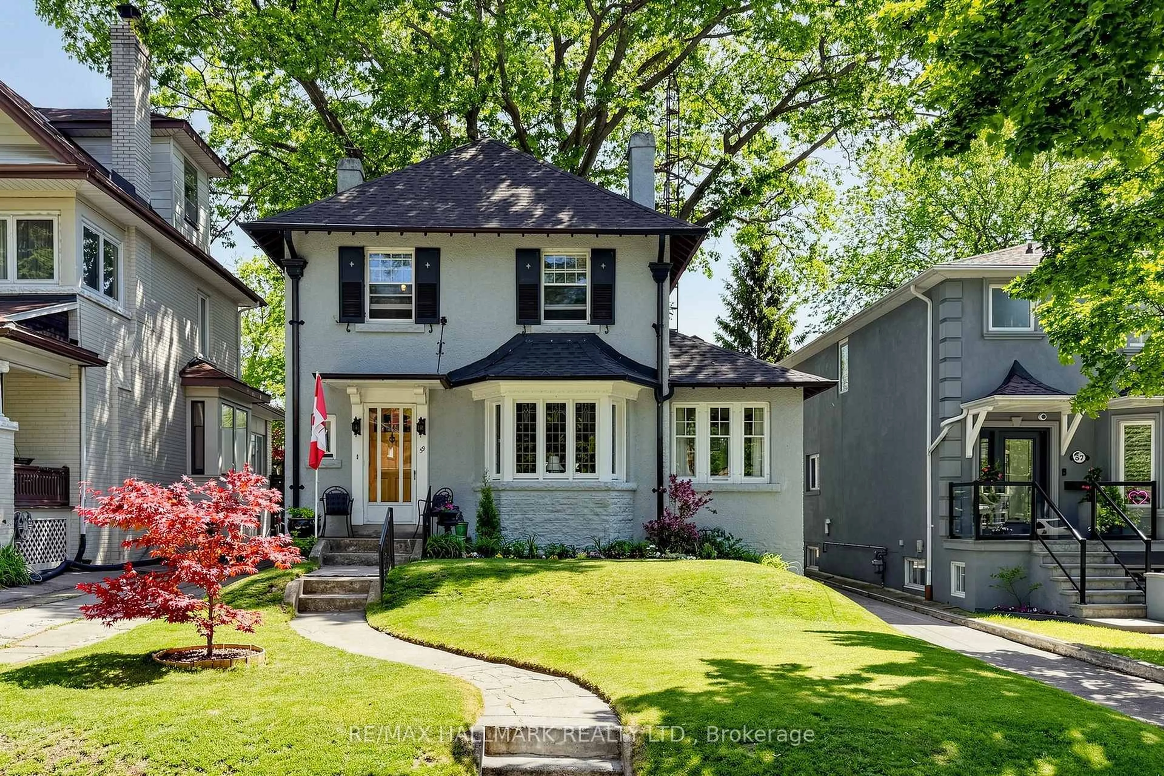 Home with brick exterior material, street for 59 Courcelette Rd, Toronto Ontario M1N 2S9