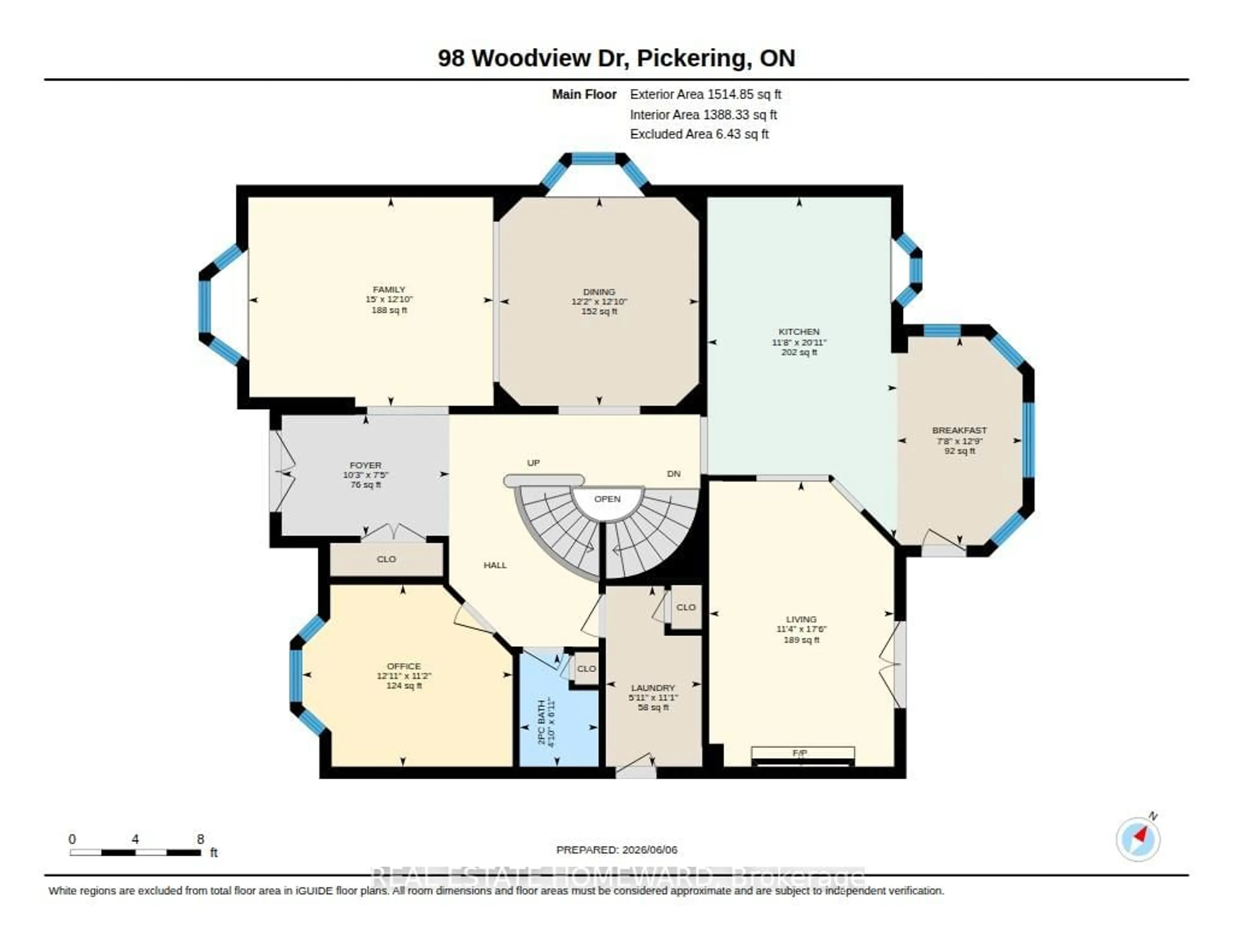 Floor plan for 98 Woodview Dr, Pickering Ontario L1V 1L2