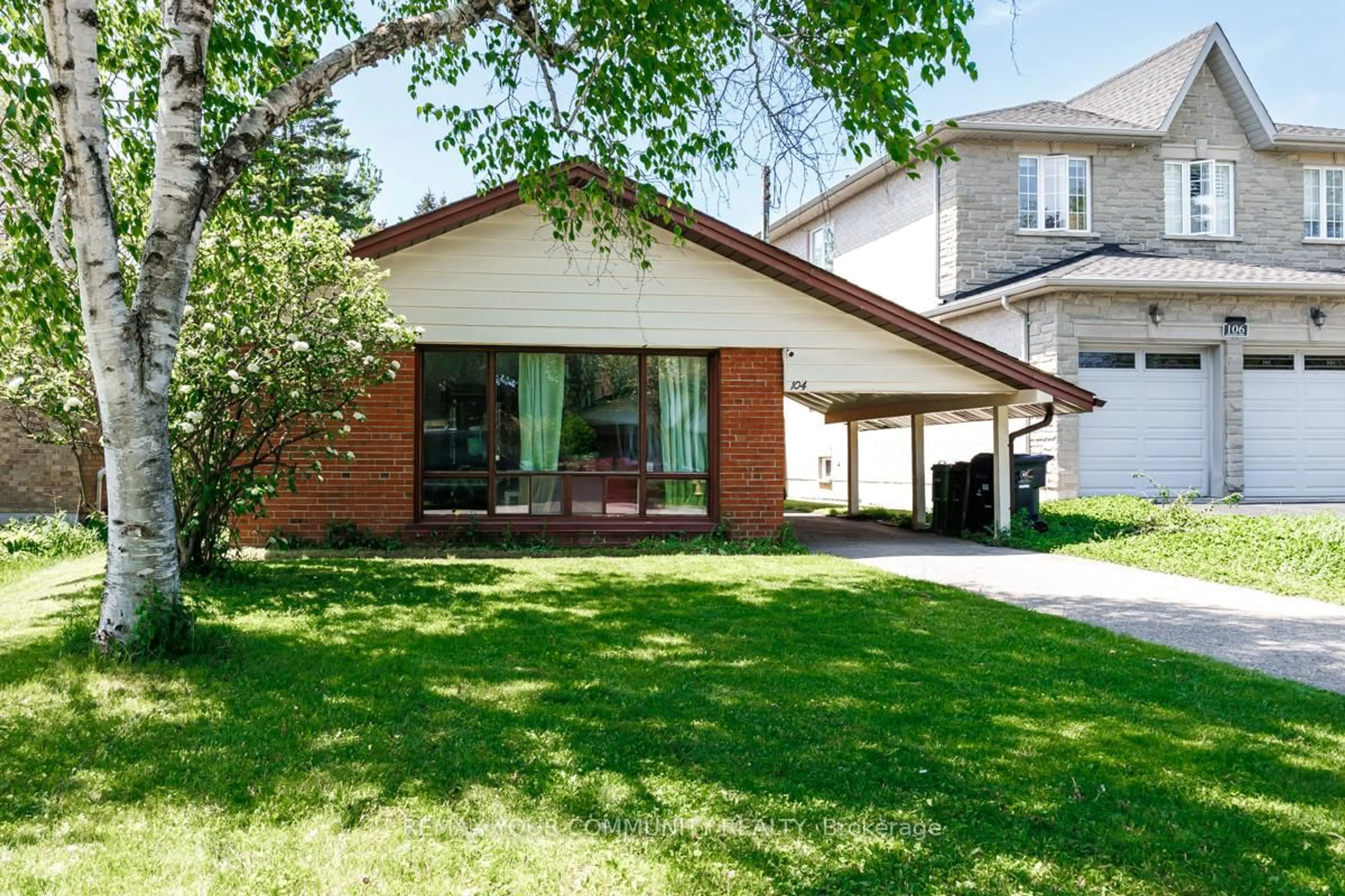 Home with brick exterior material, street for 104 Haileybury Dr, Toronto Ontario M1K 4X5
