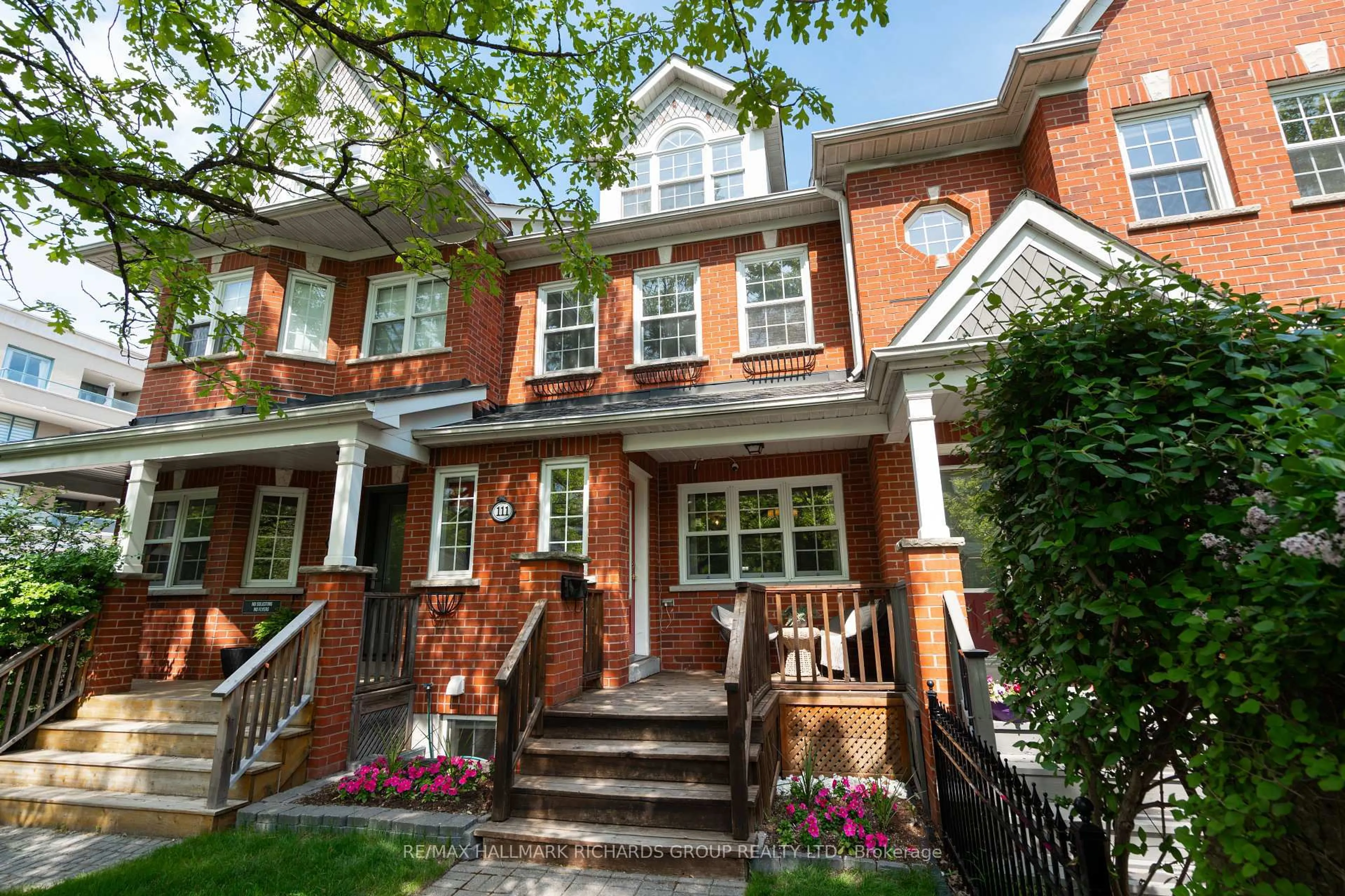 Home with brick exterior material, street for 111 Winners Circ, Toronto Ontario M4L 3Y7