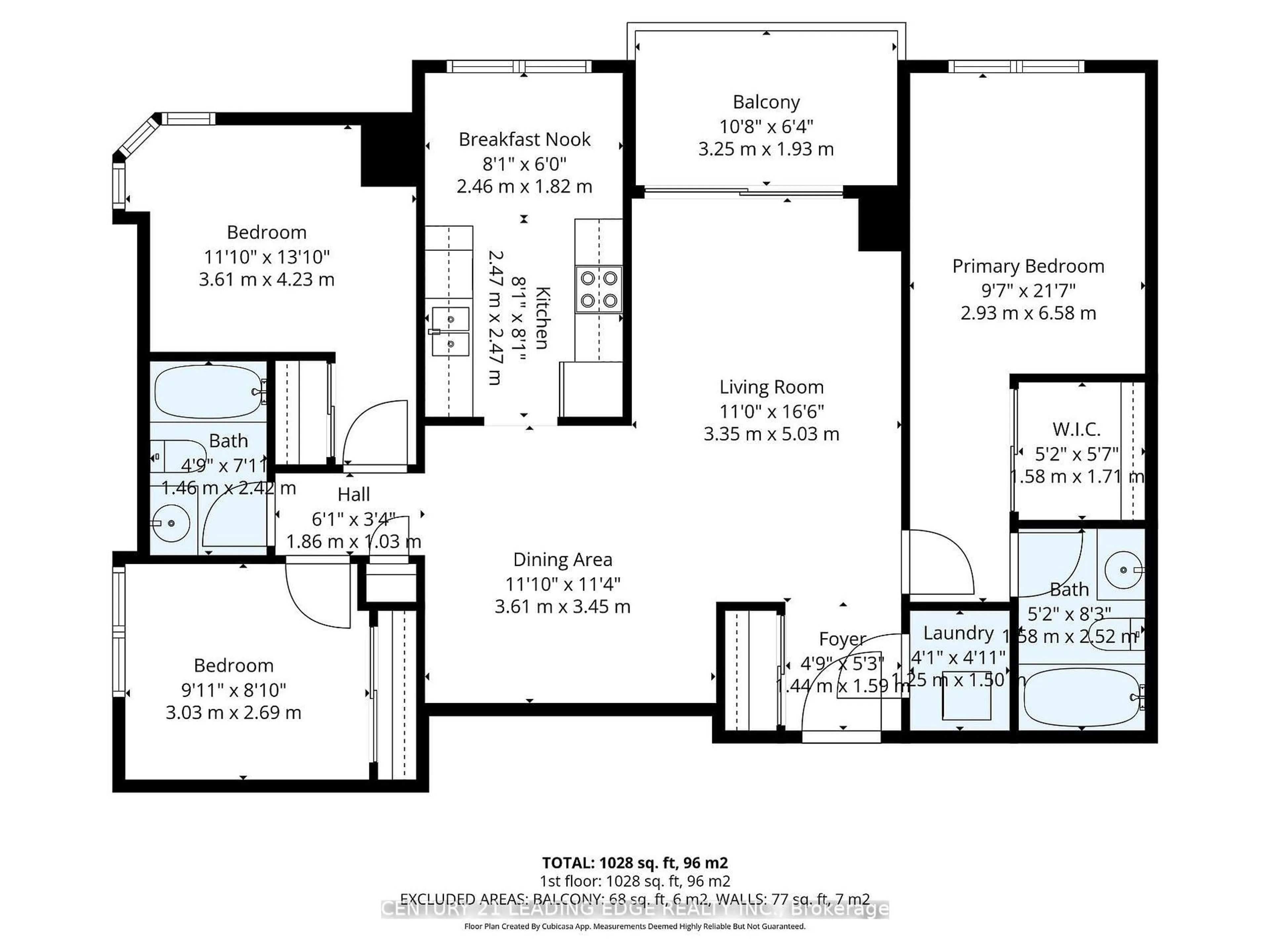 Floor plan for 61 Town Centre Crt #710, Toronto Ontario M1P 5C5