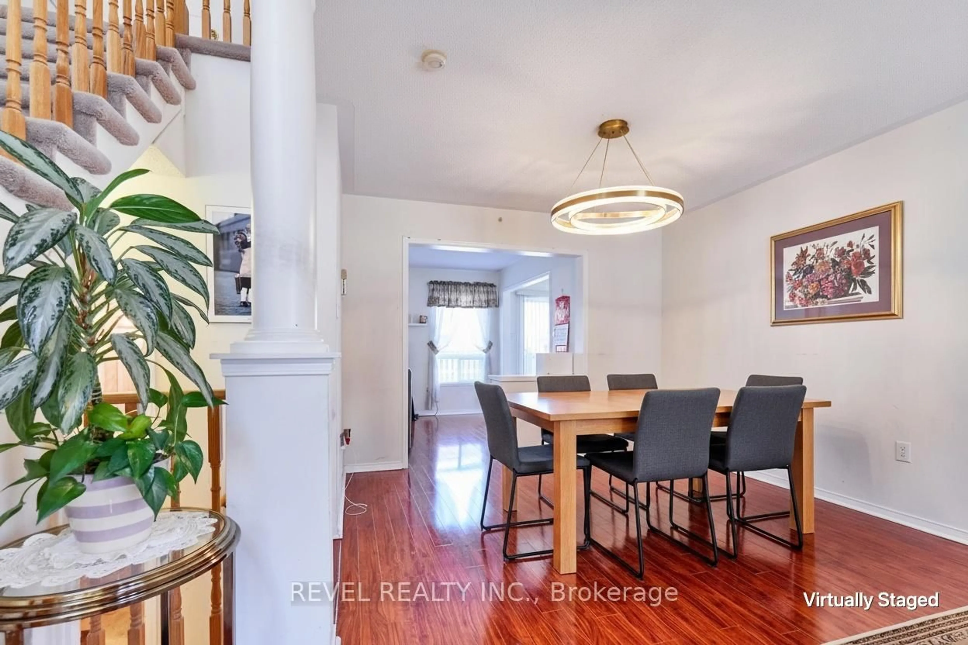 Dining room, wood/laminate floor for 59 Moynahan Cres, Ajax Ontario L1Z 1P1