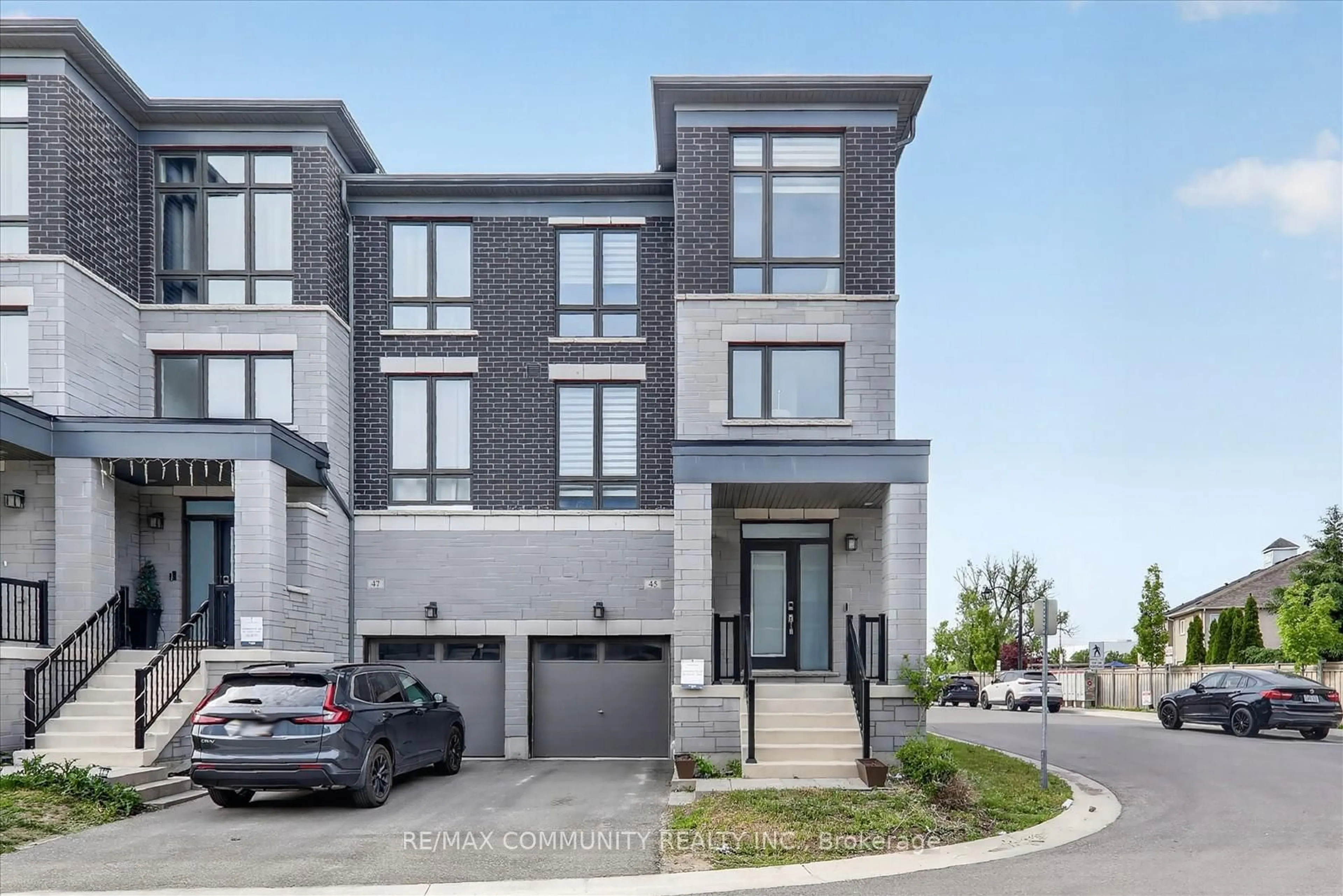 Home with brick exterior material, street for 45 Douet Lane, Ajax Ontario L1Z 0V4